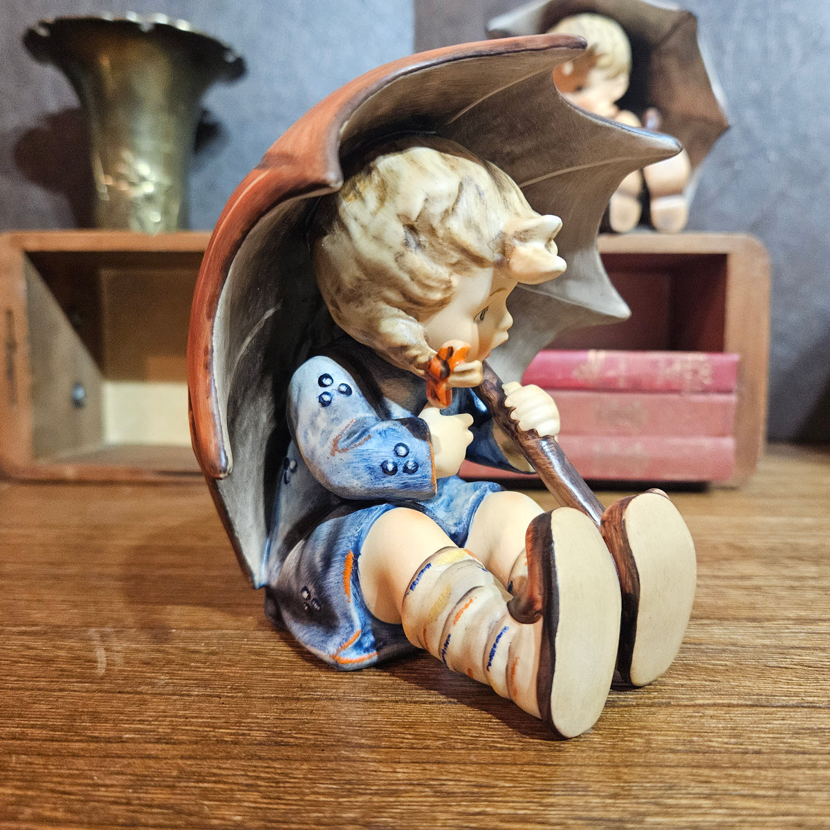 Goebel Hummel Umbrella Boy & Umbrella Girl 5" Pair
