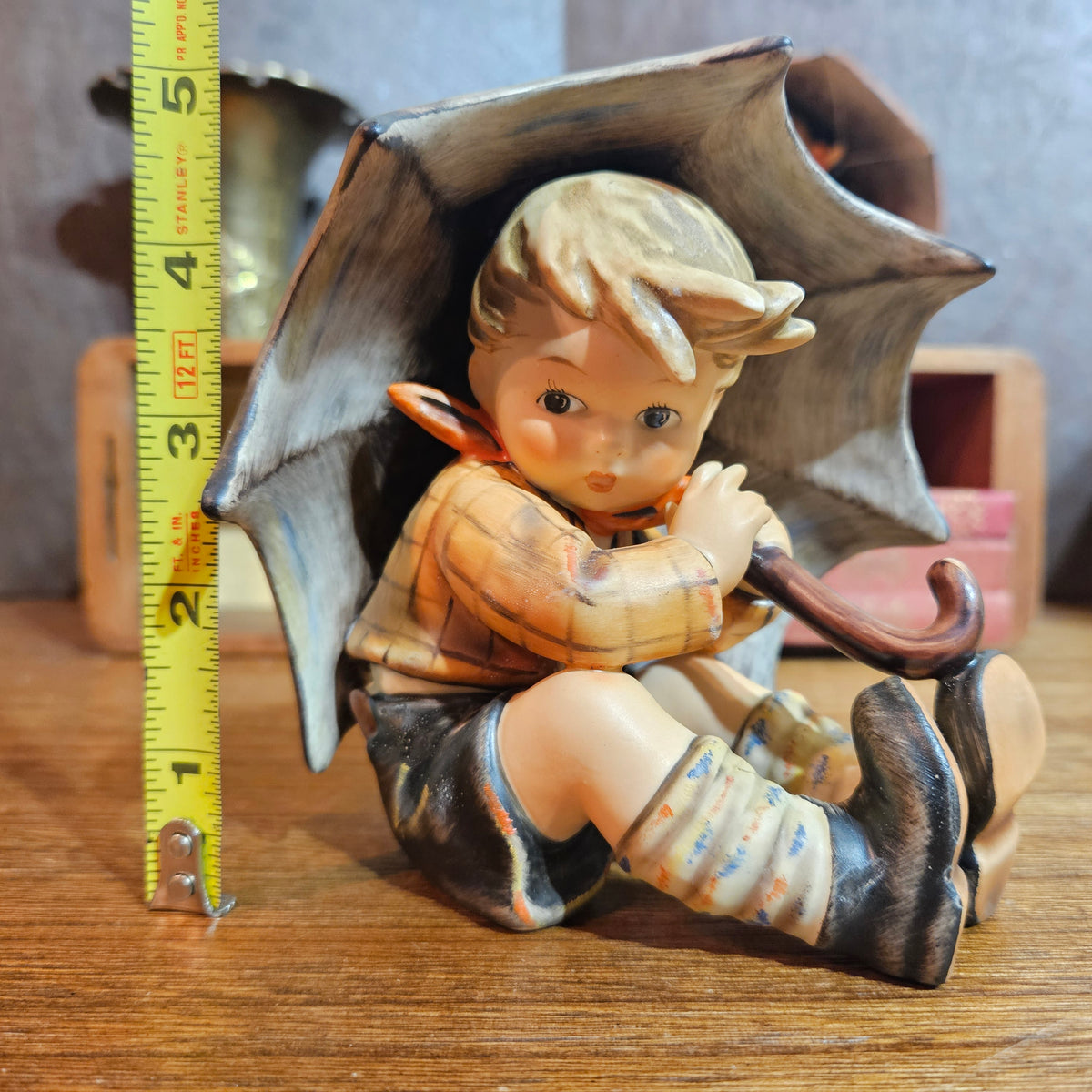Goebel Hummel Umbrella Boy & Umbrella Girl 5" Pair