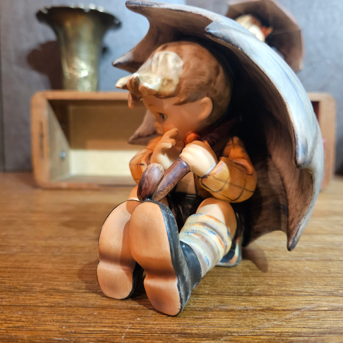 Goebel Hummel Umbrella Boy & Umbrella Girl 5" Pair