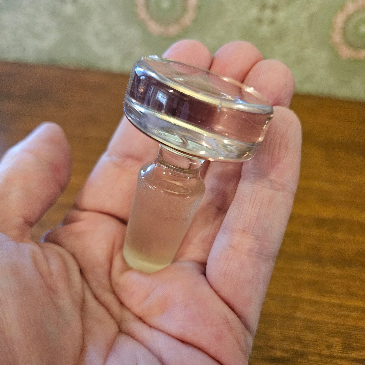 Lot of 5 Vintage Clear Glass Bottle and Decanter Stoppers