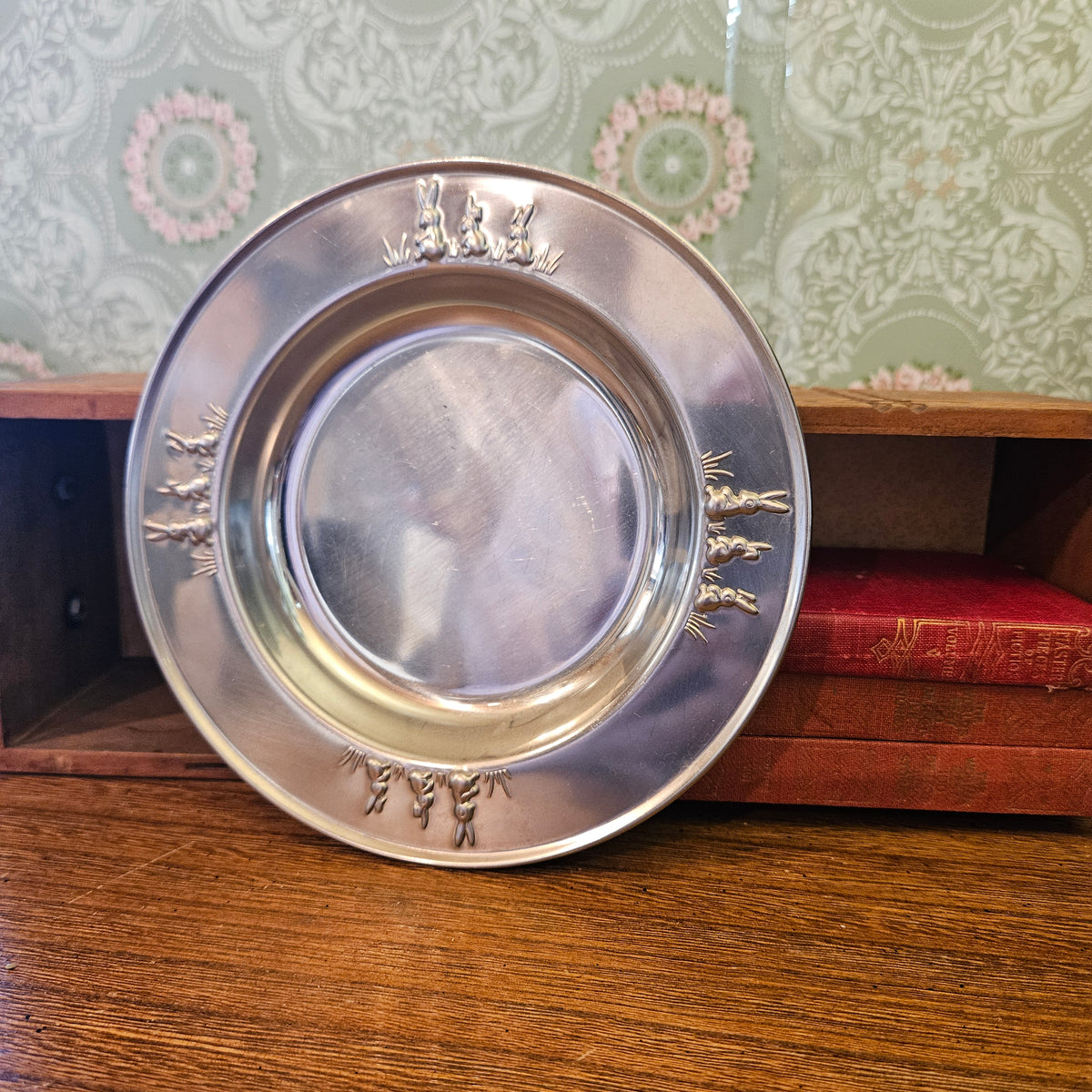 Silverplate Bunny Rabbit Child's Bowl
