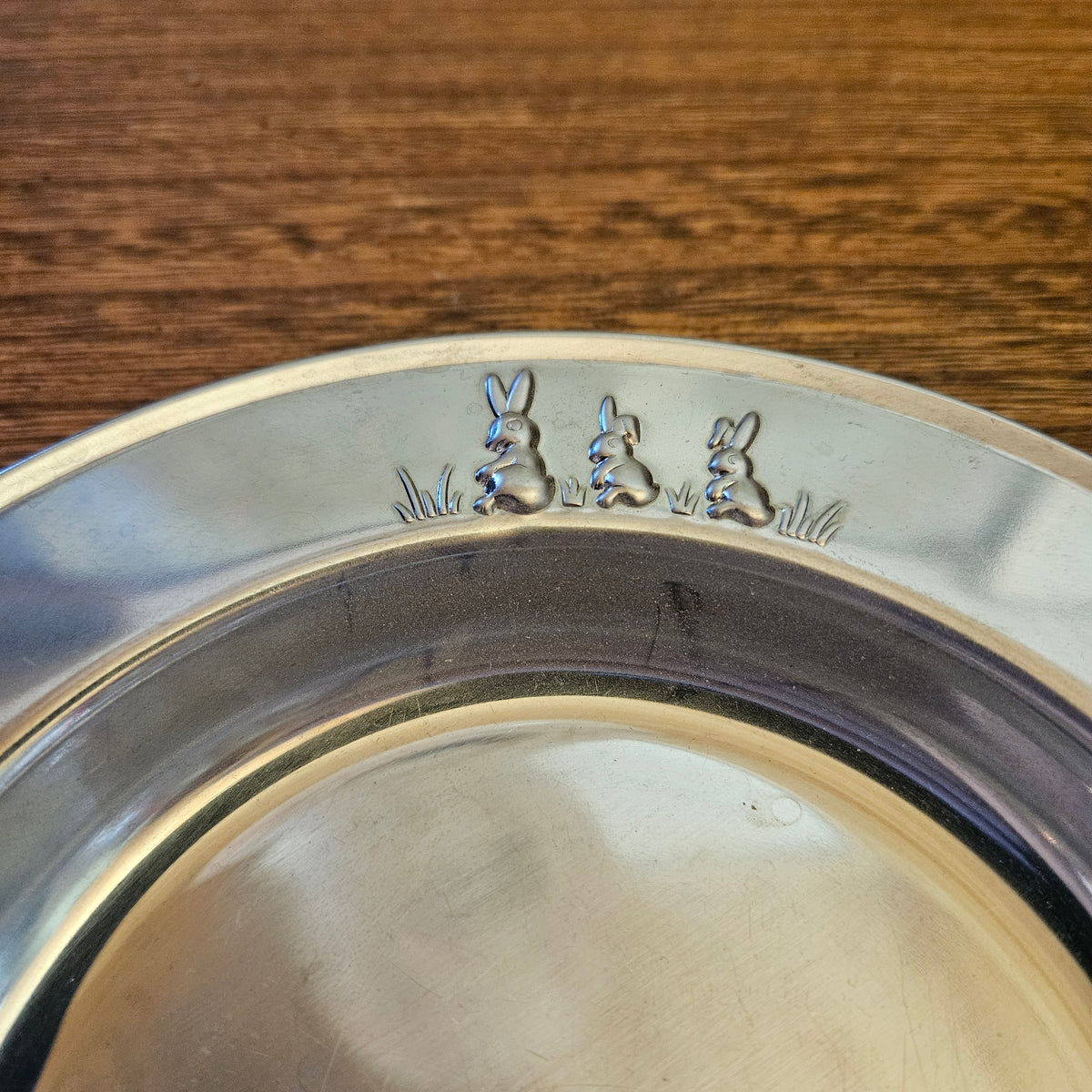 Silverplate Bunny Rabbit Child's Bowl