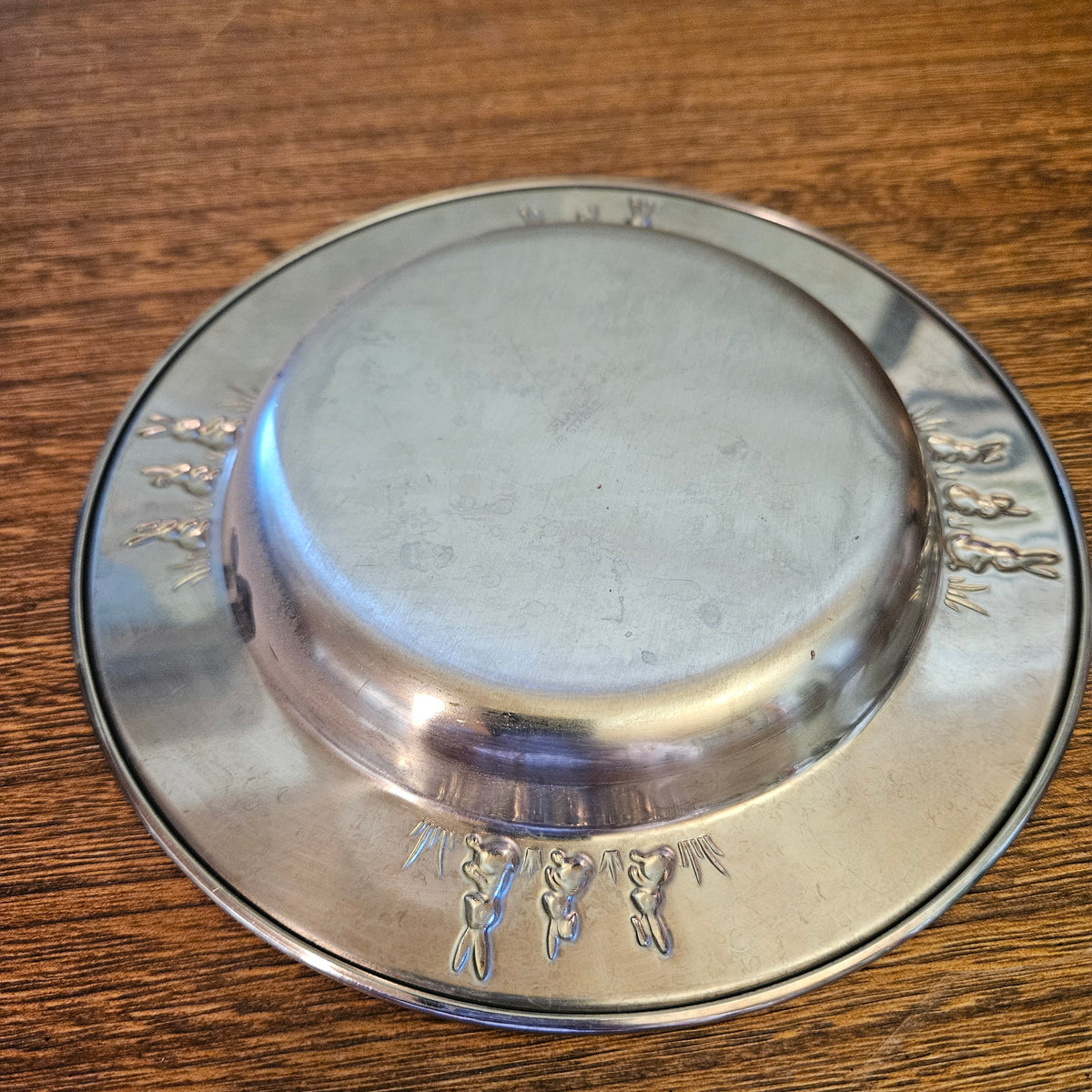 Silverplate Bunny Rabbit Child's Bowl