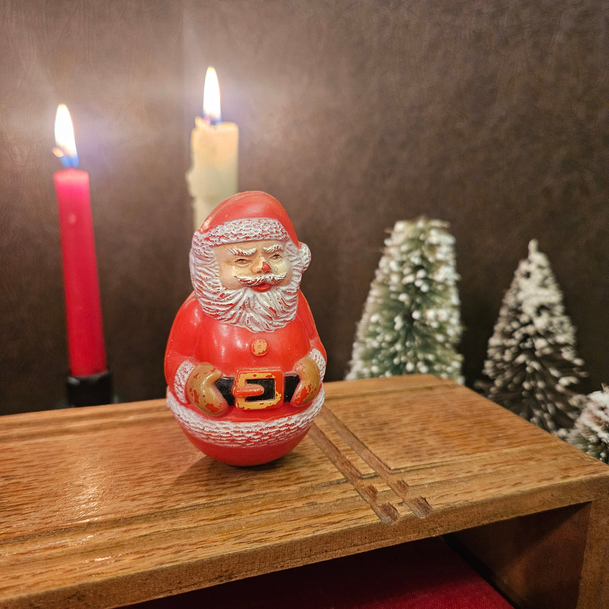 Vintage Hong Kong Roly-Poly Wobble Santa