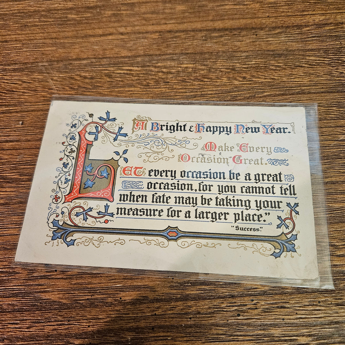 Antique Christmas & New Year Greeting Postcards, Set of 3