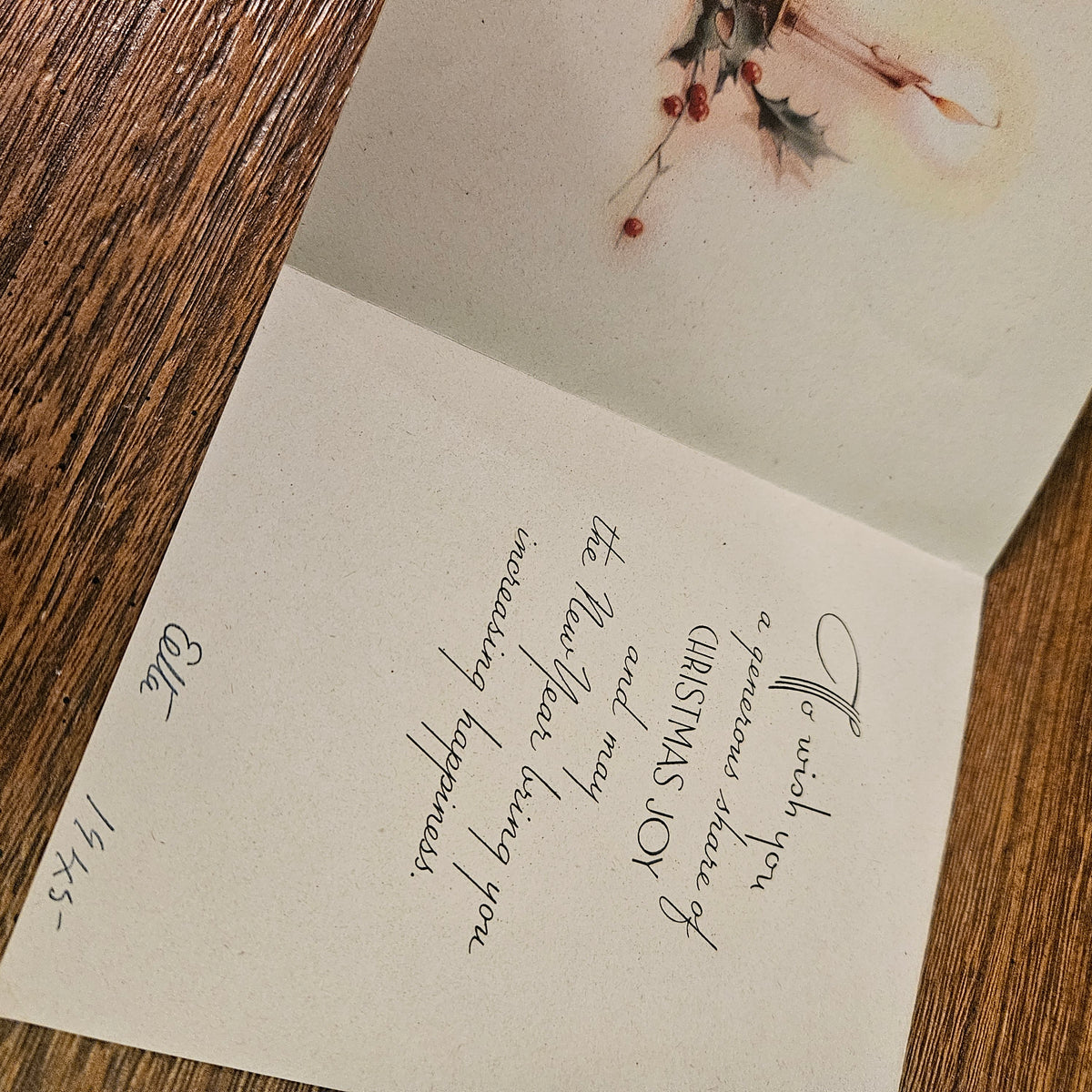 1945 Winter Cottage Christmas Cards, Set of 2
