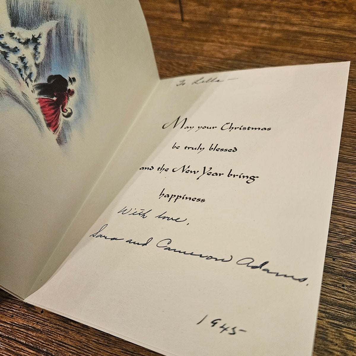 1945 Winter Cottage Christmas Cards, Set of 2