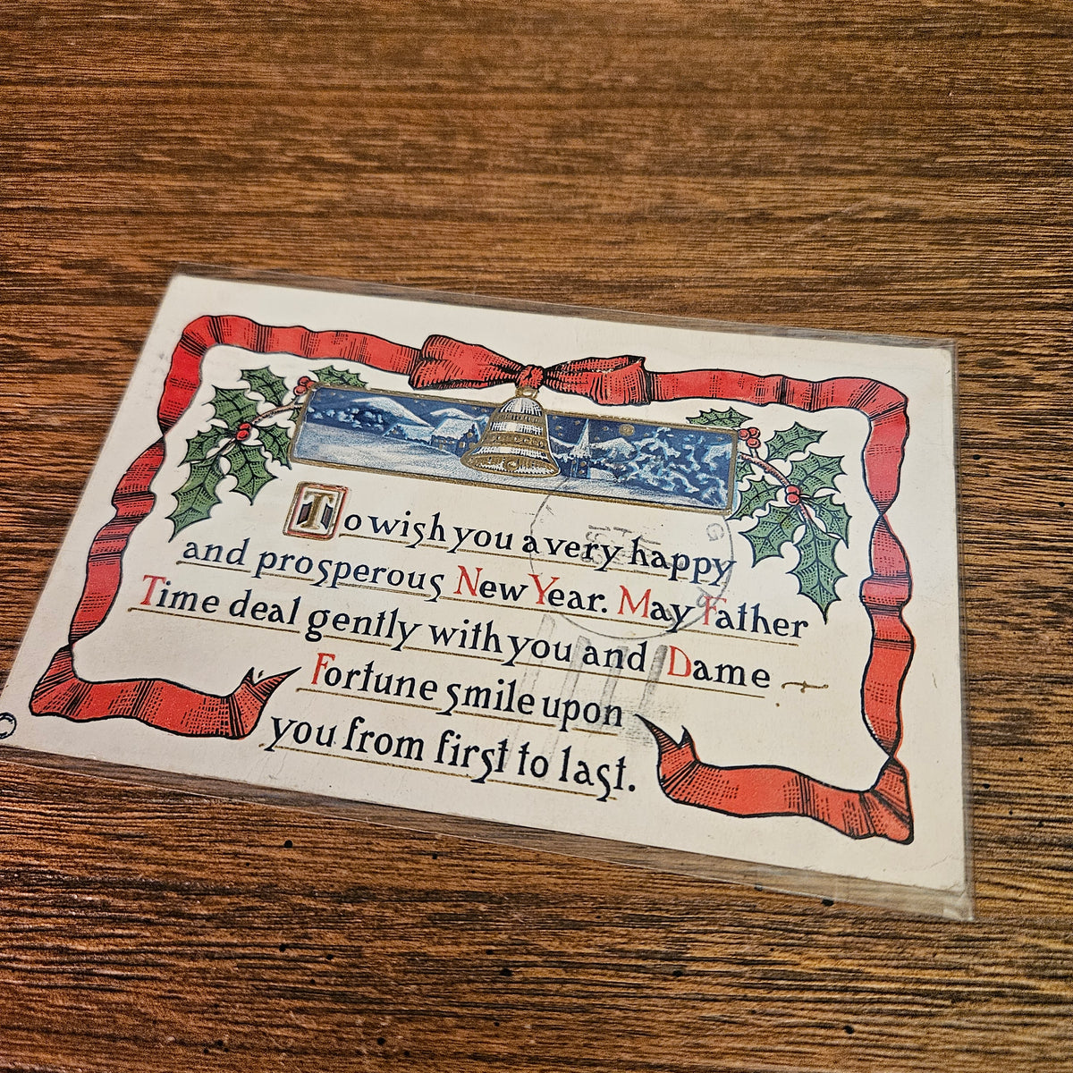Antique Christmas & New Year Greeting Postcards, Set of 3