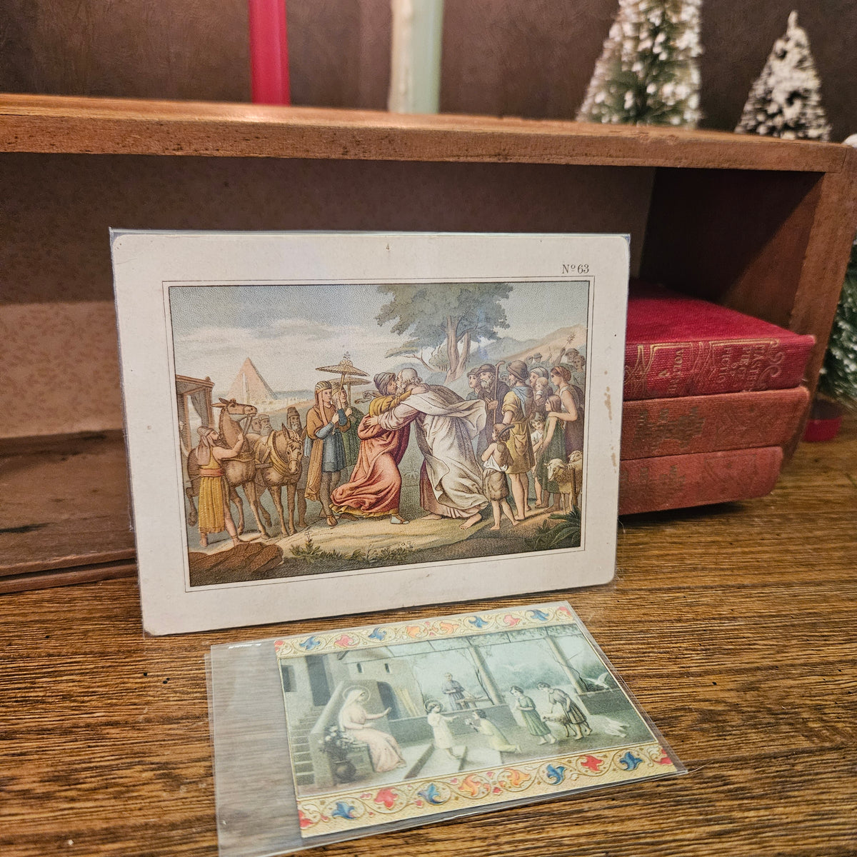 Antique Biblical Religious Illustration Ephemera, Set of 2