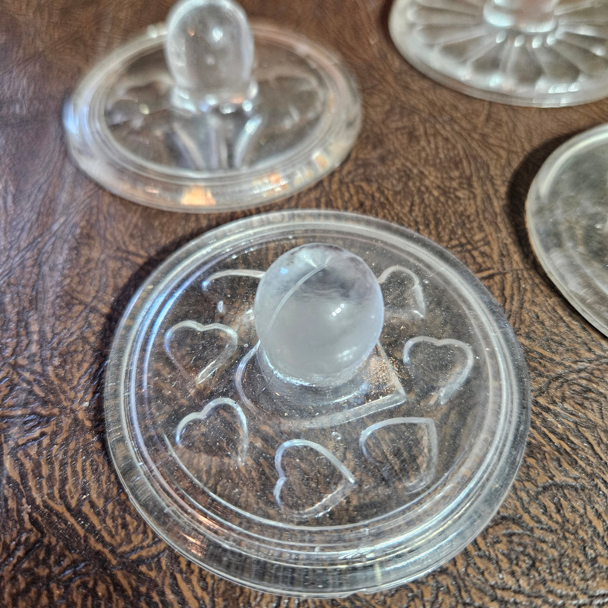 Vintage Williams-Sonoma Glass Cookie Stamp Set in Original Box