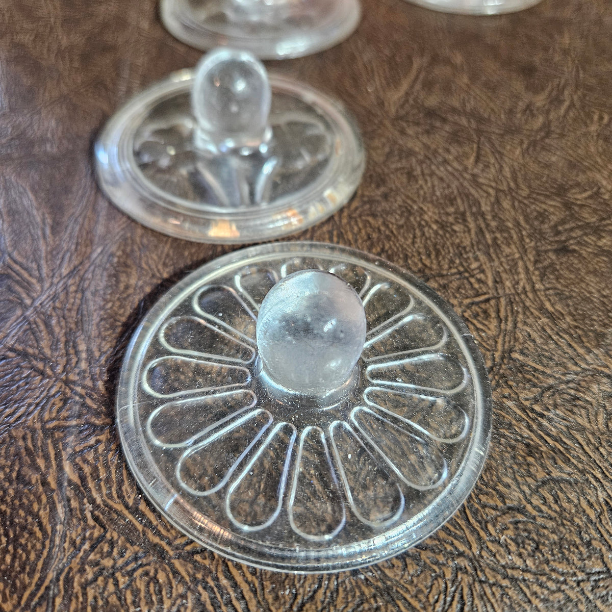 Vintage Williams-Sonoma Glass Cookie Stamp Set in Original Box
