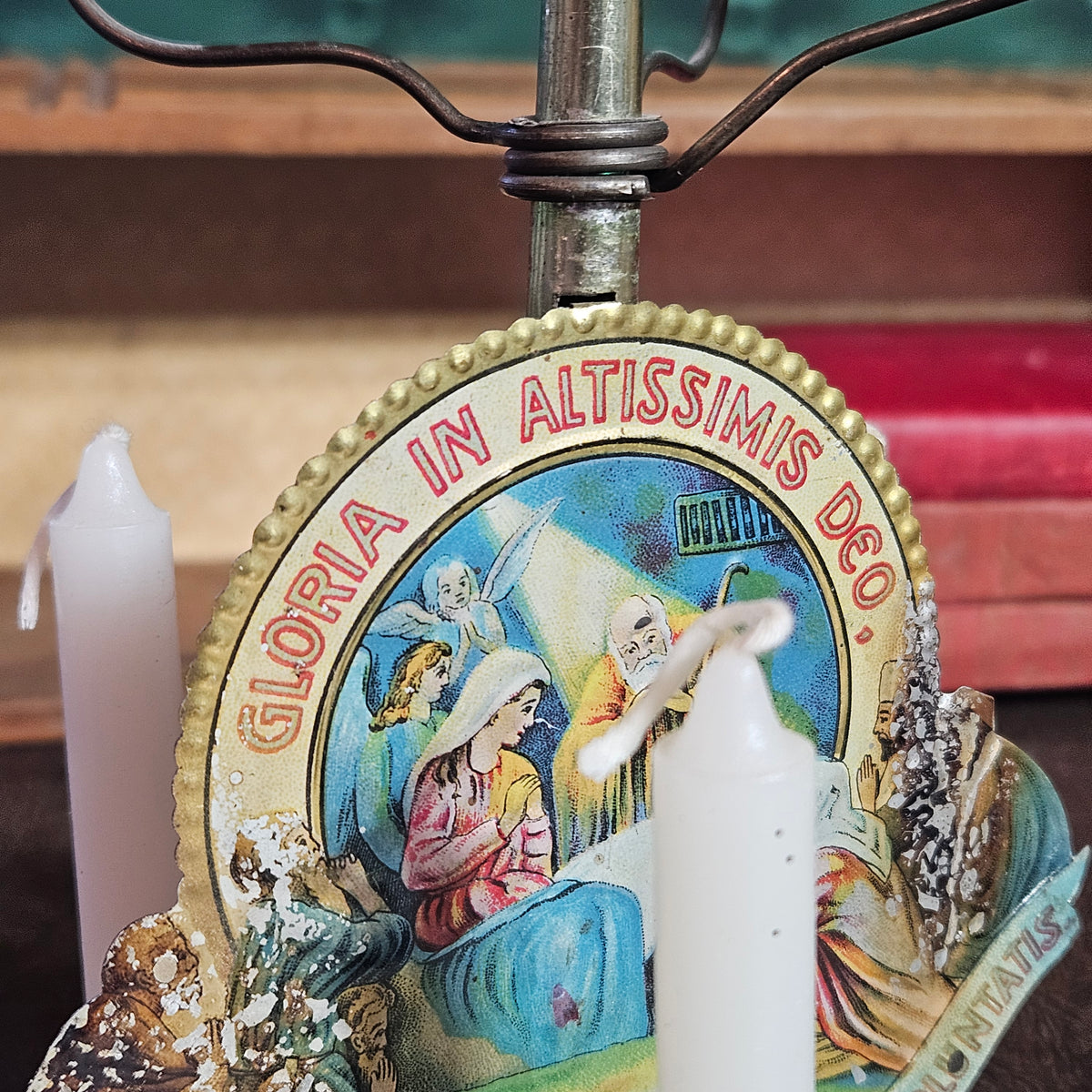Working Vintage Angel Chime Christmas Candle Carousel