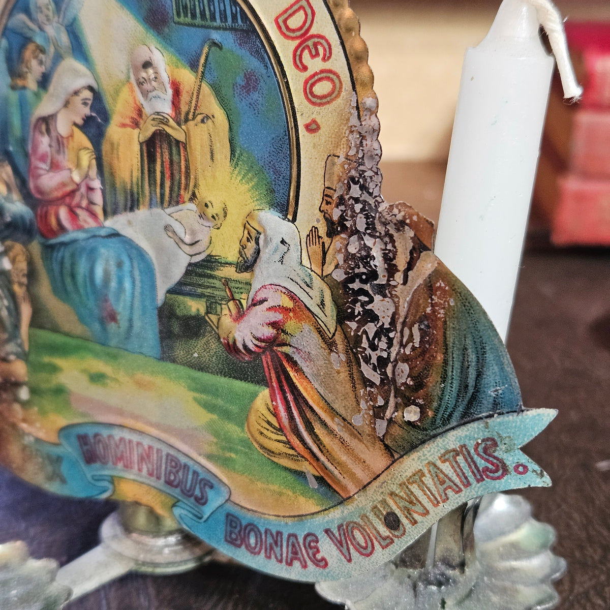 Working Vintage Angel Chime Christmas Candle Carousel