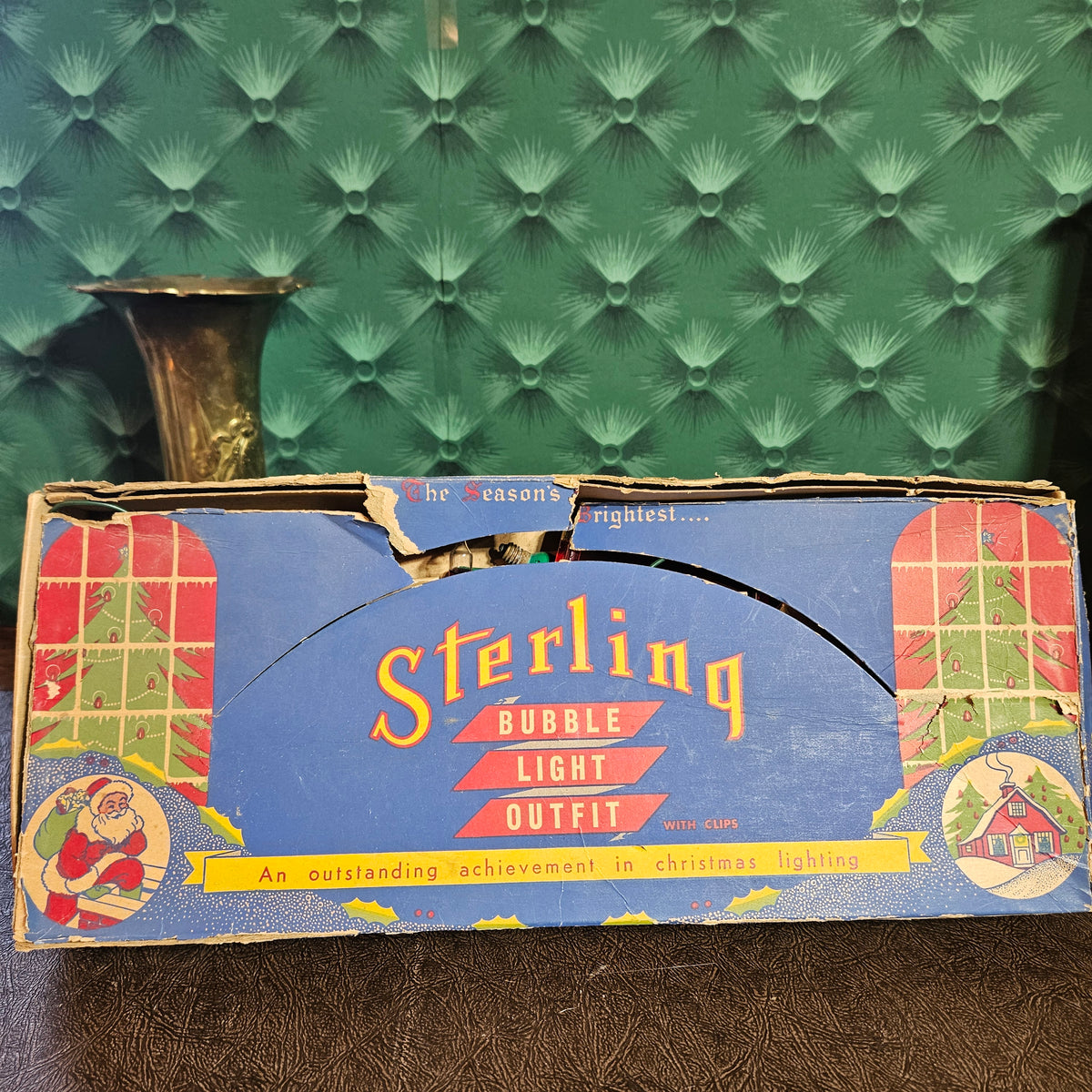 Vintage Sterling Bubble Light Outfit with Clips in Original Box