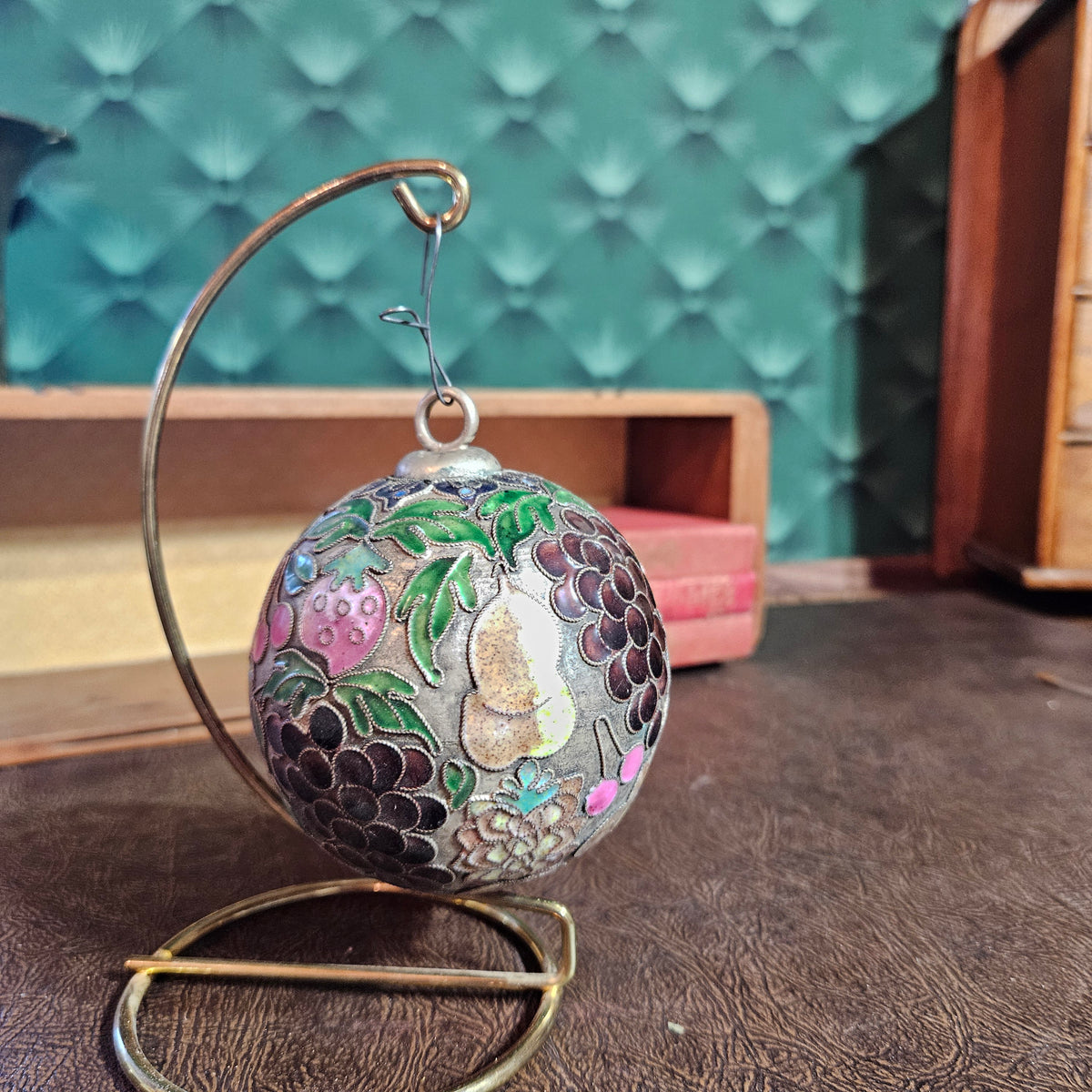 Cloisonne Enamel Fruit Ornament