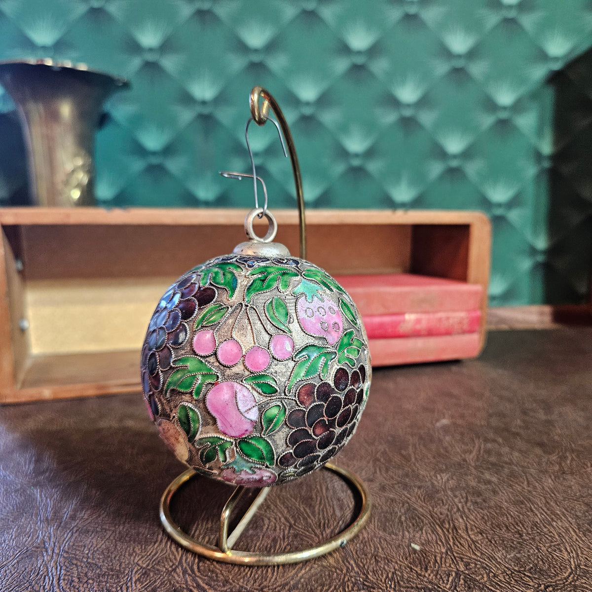 Cloisonne Enamel Fruit Ornament