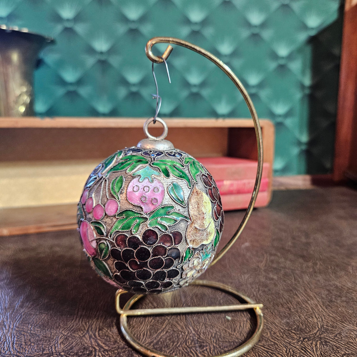 Cloisonne Enamel Fruit Ornament