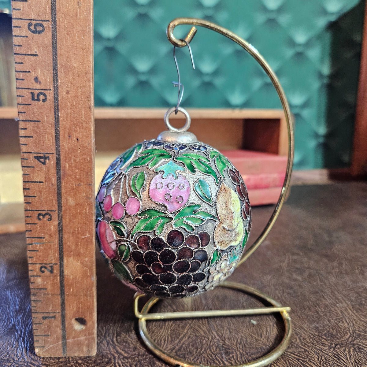 Cloisonne Enamel Fruit Ornament