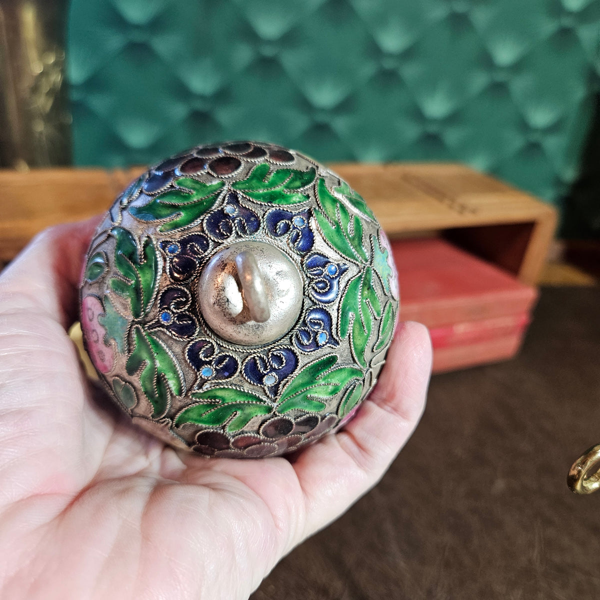 Cloisonne Enamel Fruit Ornament