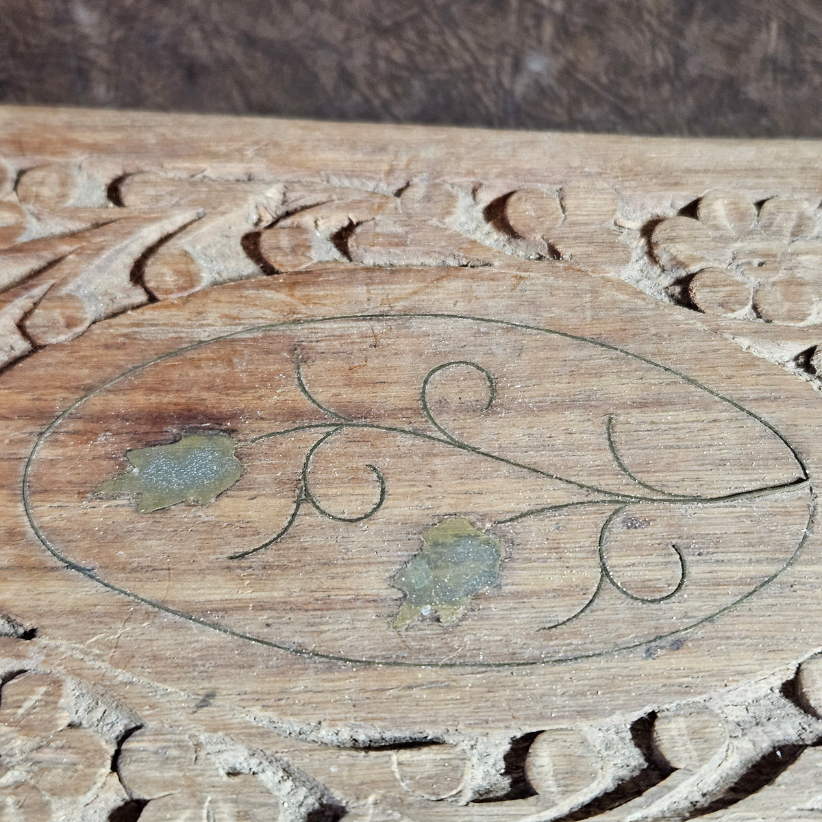 Vintage Hand Carved Wooden Box Made in India