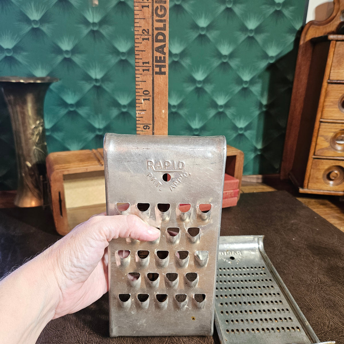 Pair of Vintage Rapid Metal Kitchen Graters