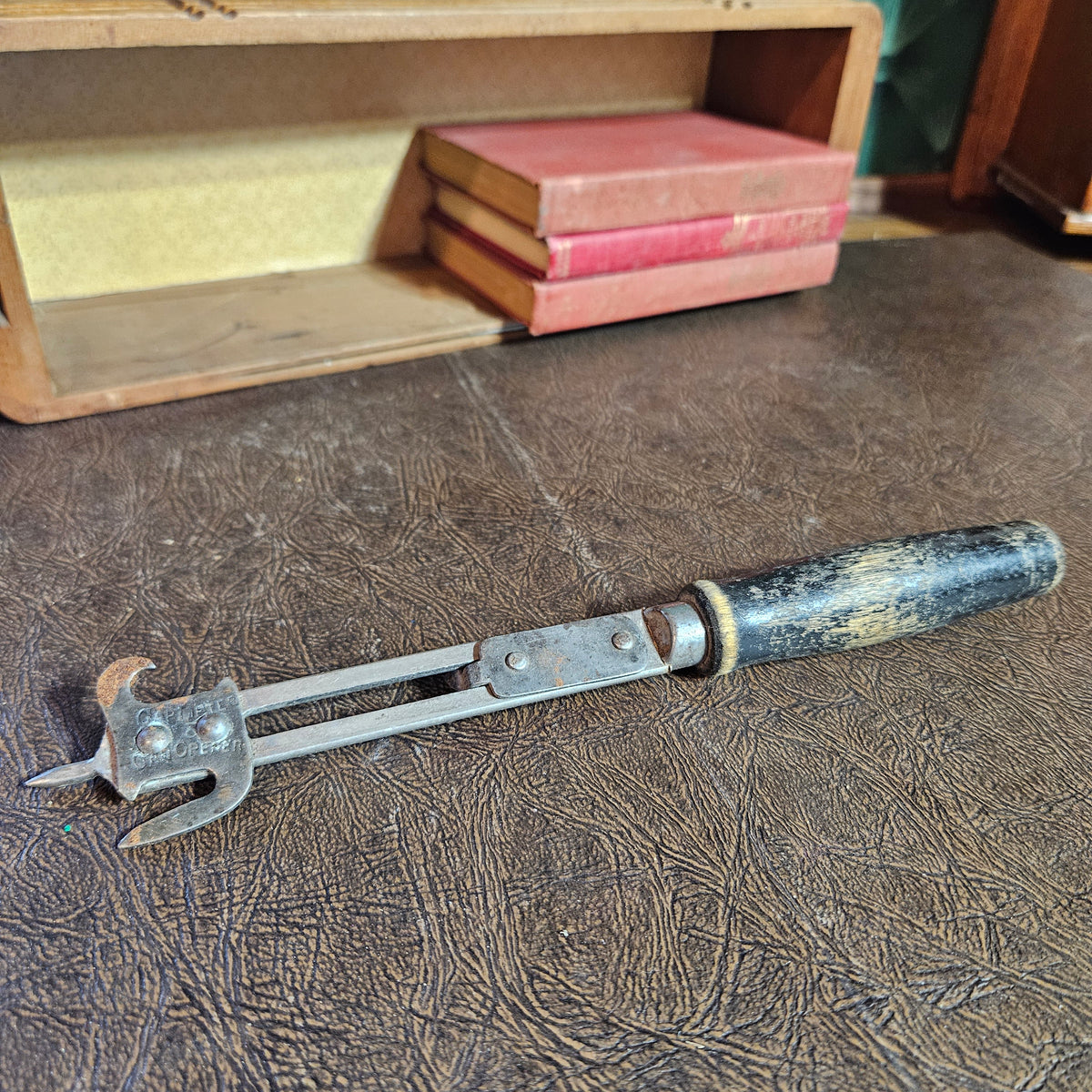 Antique Gardner Can Opener with Wood Handle