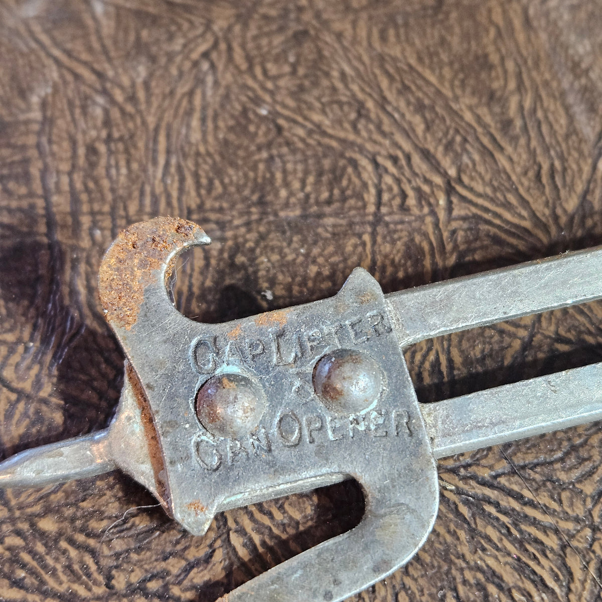 Antique Gardner Can Opener with Wood Handle
