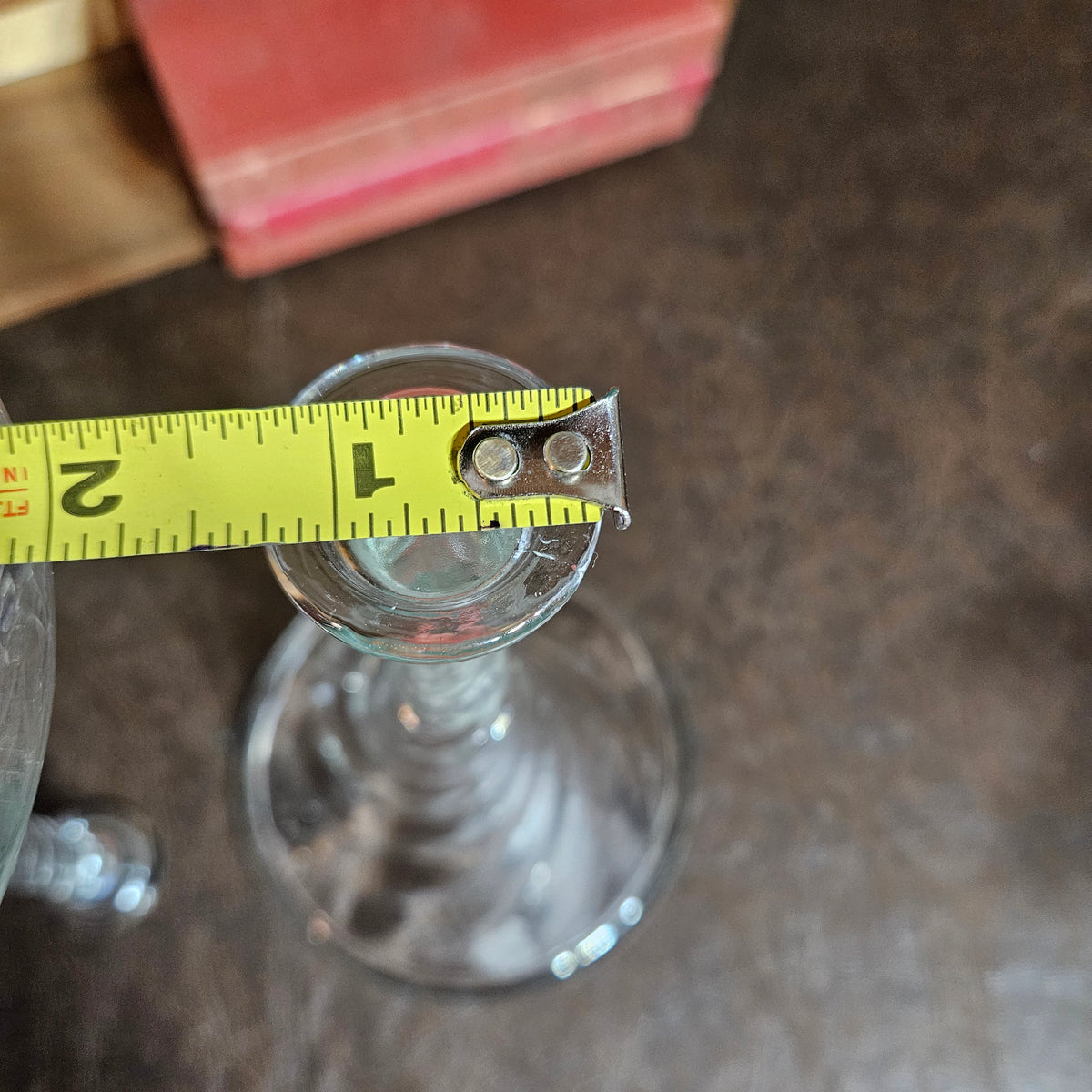 Pair Vintage Reversible Spiral Glass Vases & Candlestick Holders