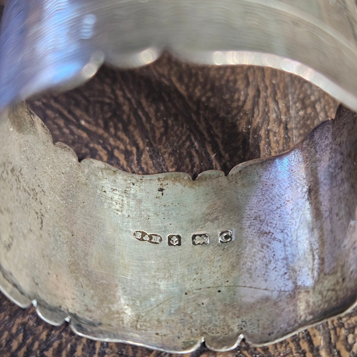 English Sterling Silver Napkin Ring To Darling Mother