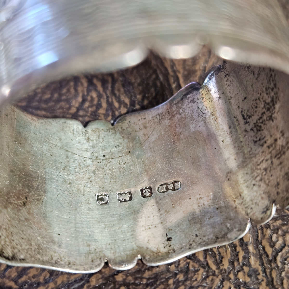 English Sterling Silver Napkin Ring To Darling Mother
