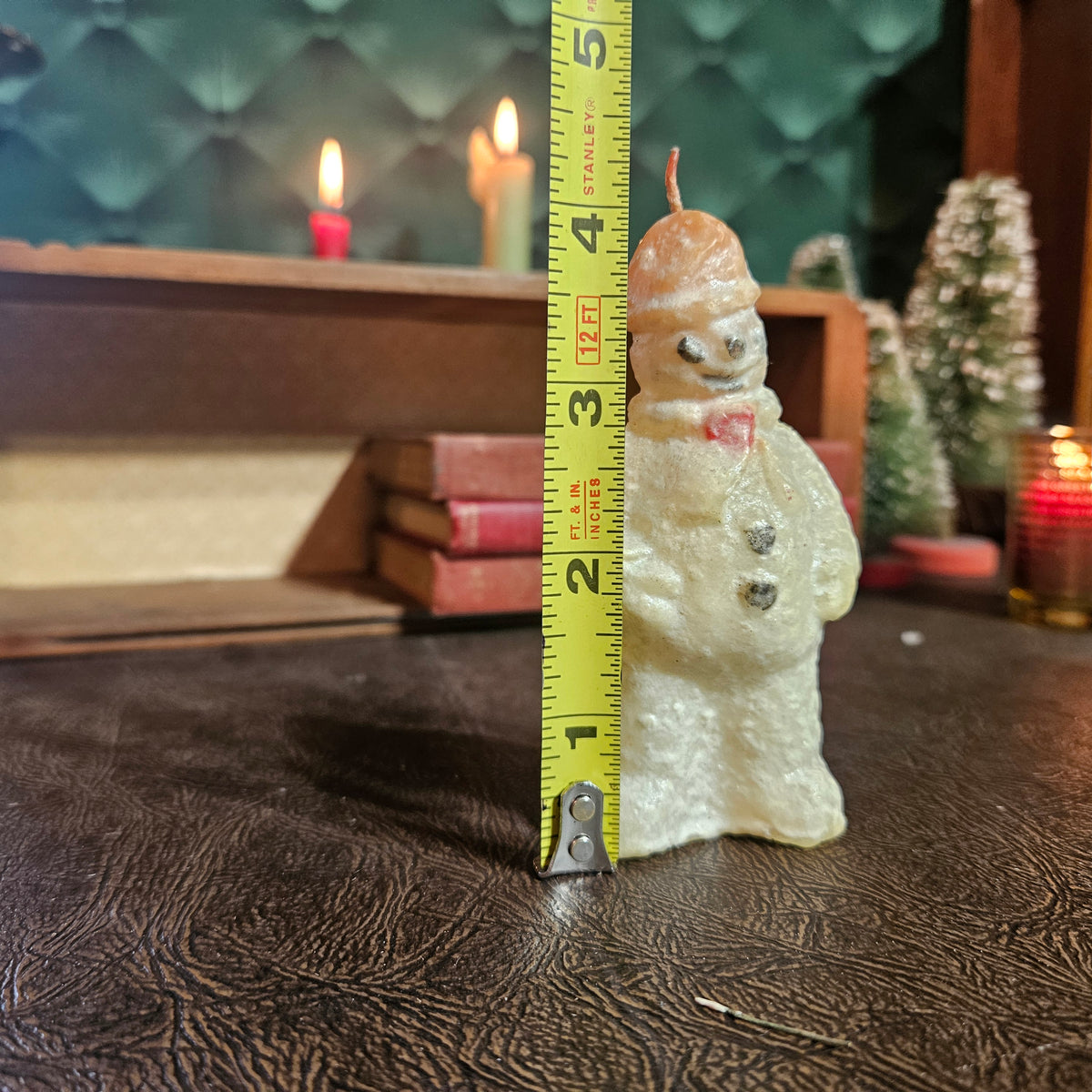 Unused Snowman Shaped Christmas Candle, Approx. 4 Inches