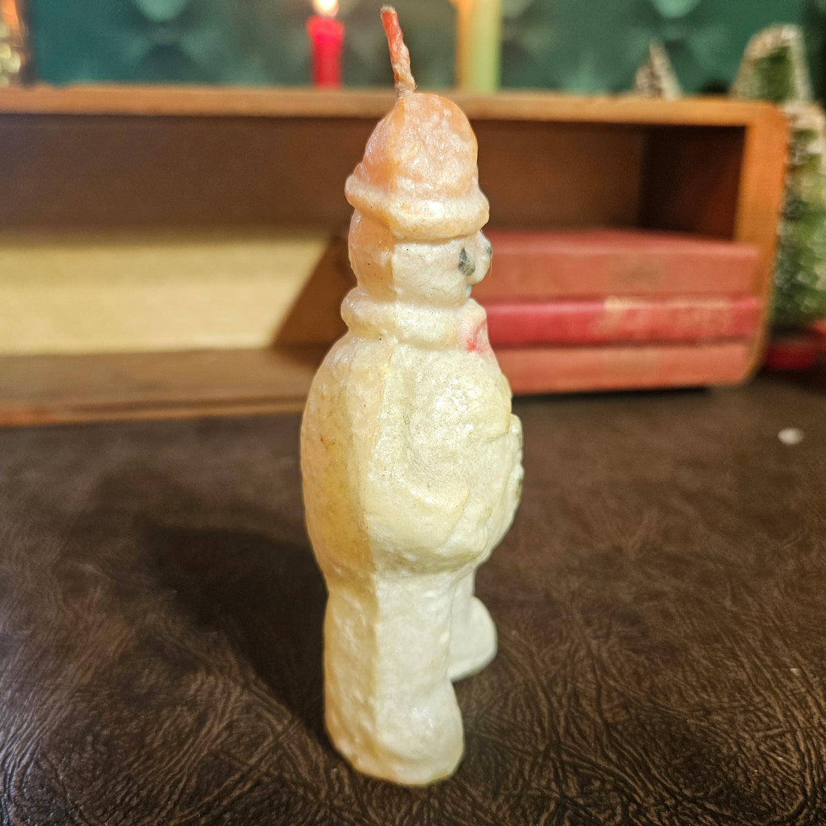 Unused Snowman Shaped Christmas Candle, Approx. 4 Inches