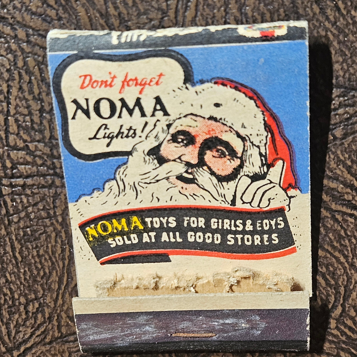 Gimbels and NOMA Christmas Advertising Matchbook Pair