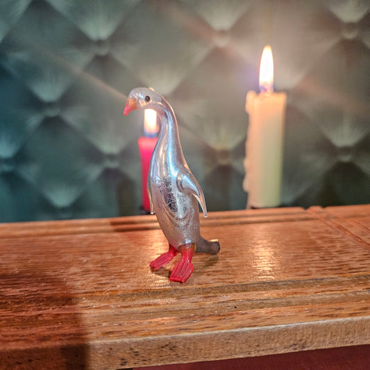 Silvered Glass Water Bird Ornament