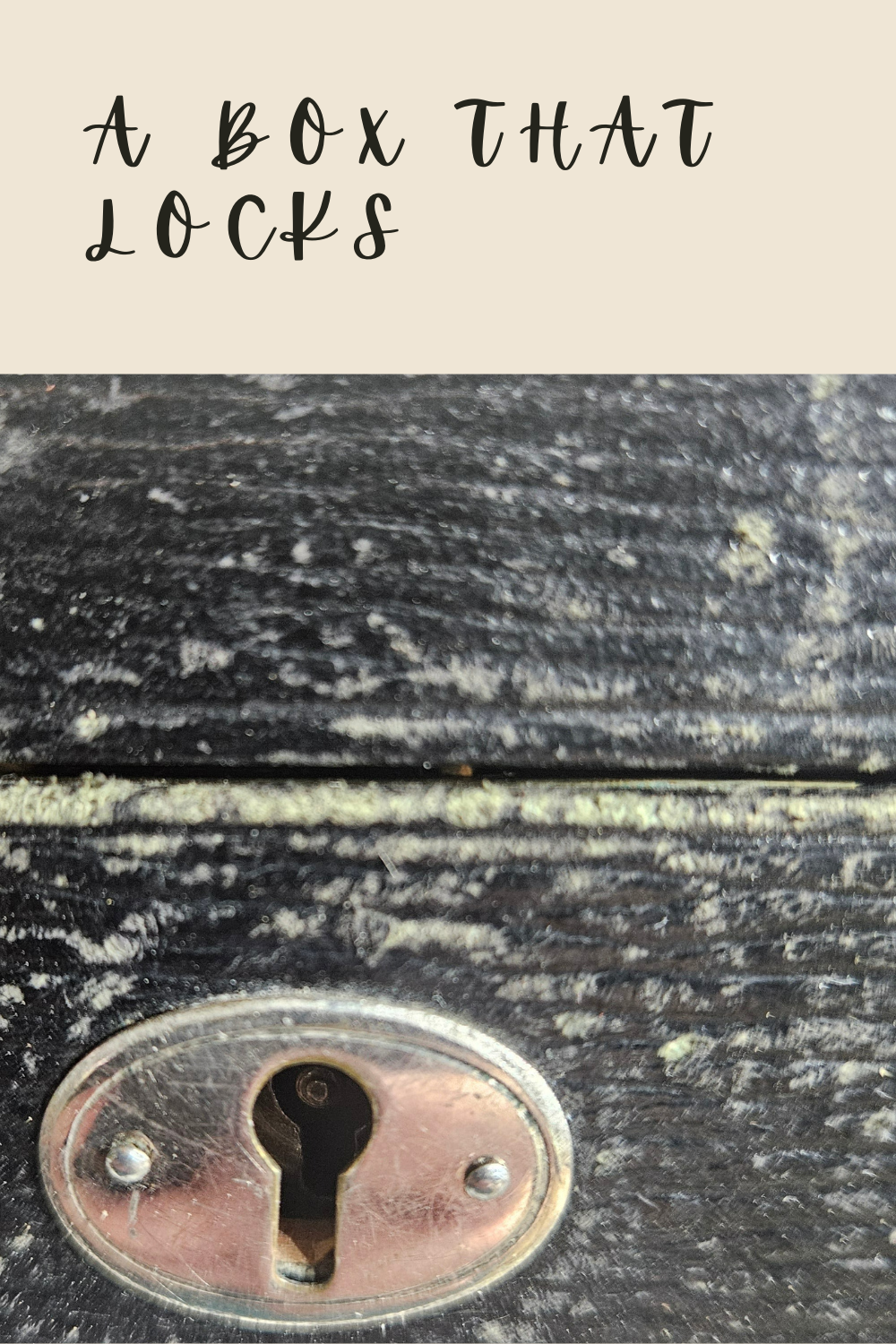 Vintage Black Lock Box with Key Storage