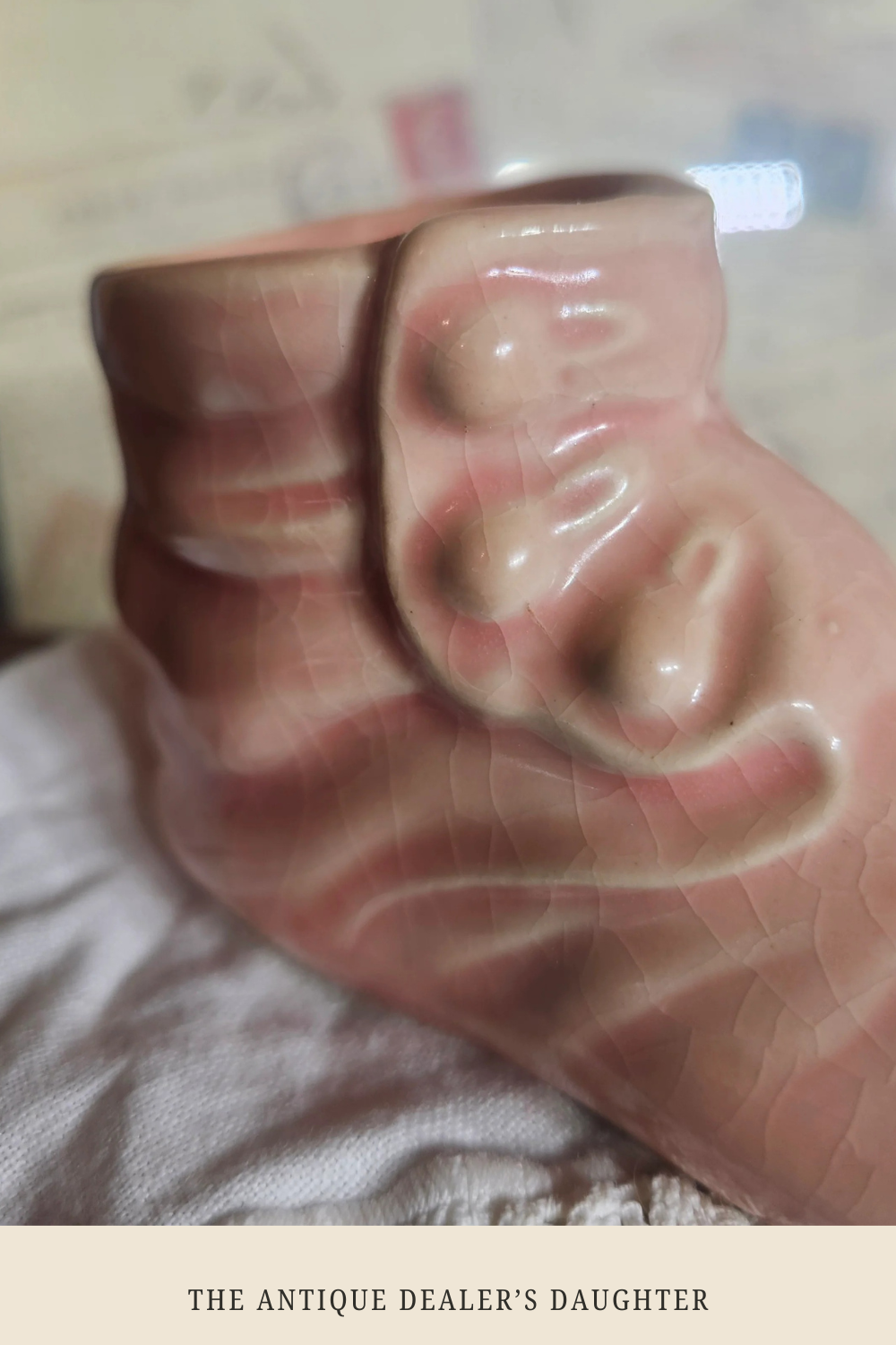 Ceramic Baby Boot Nursery Decor Vintage