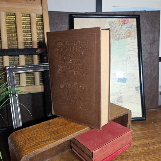 antique 1916 english plays book hardcover