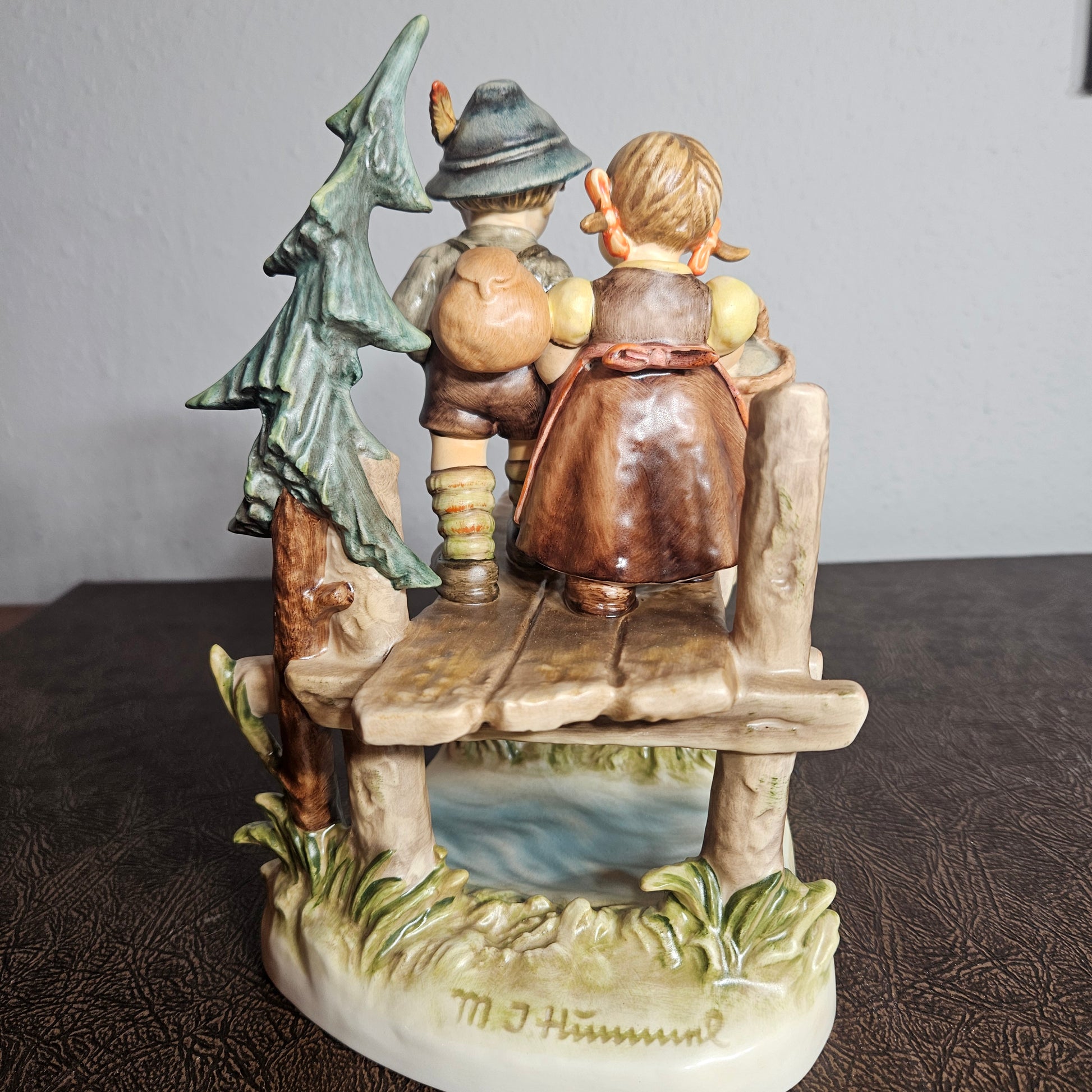 M I Hummel On Our Way figurine 1992 collectible back detail