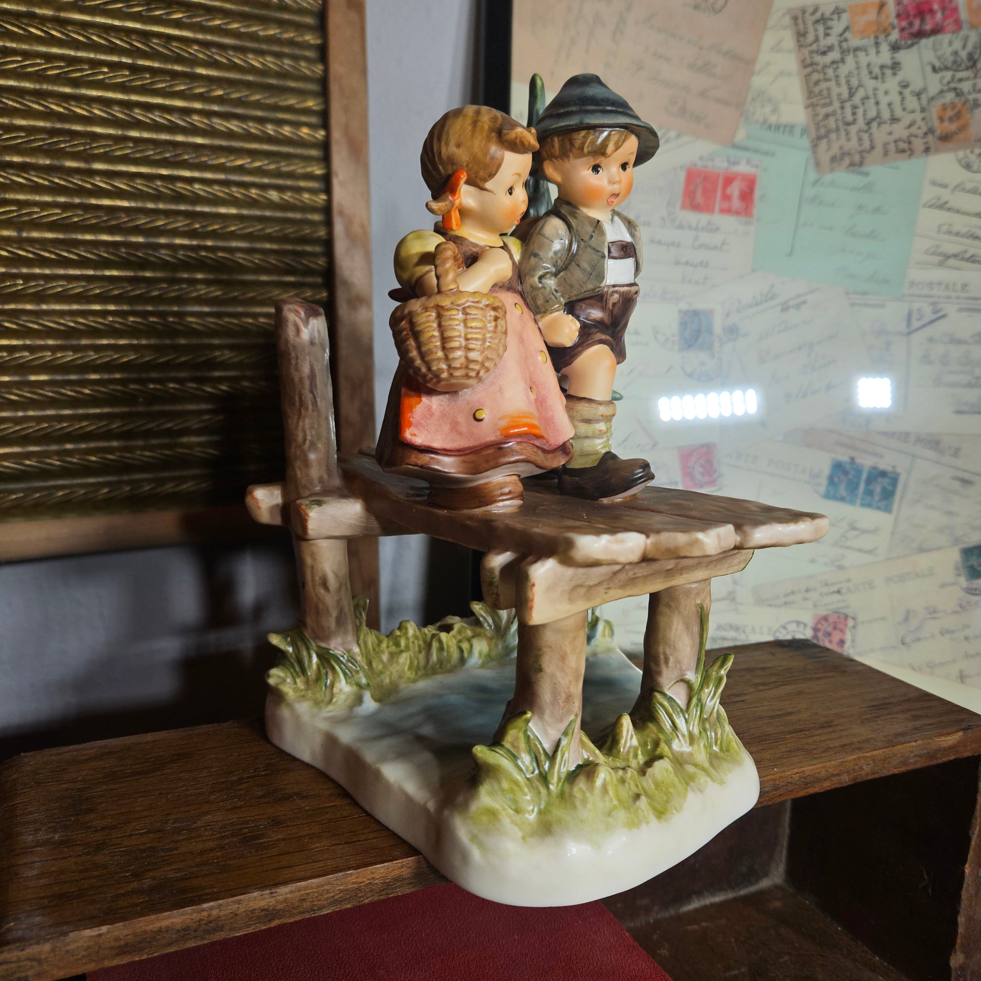 M I Hummel On Our Way figurine 1992 collectible side angle