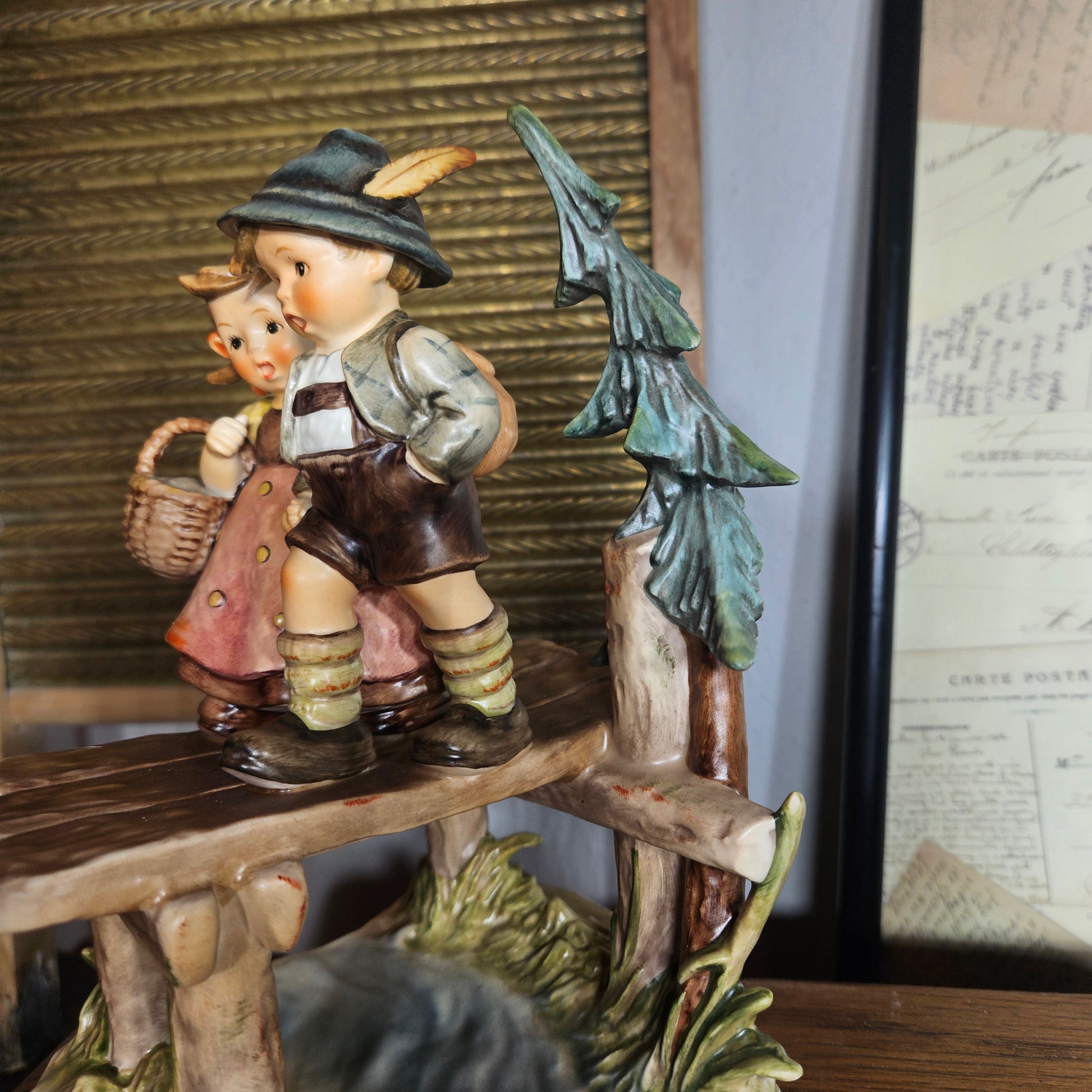 M I Hummel On Our Way figurine 1992 collectible side angle