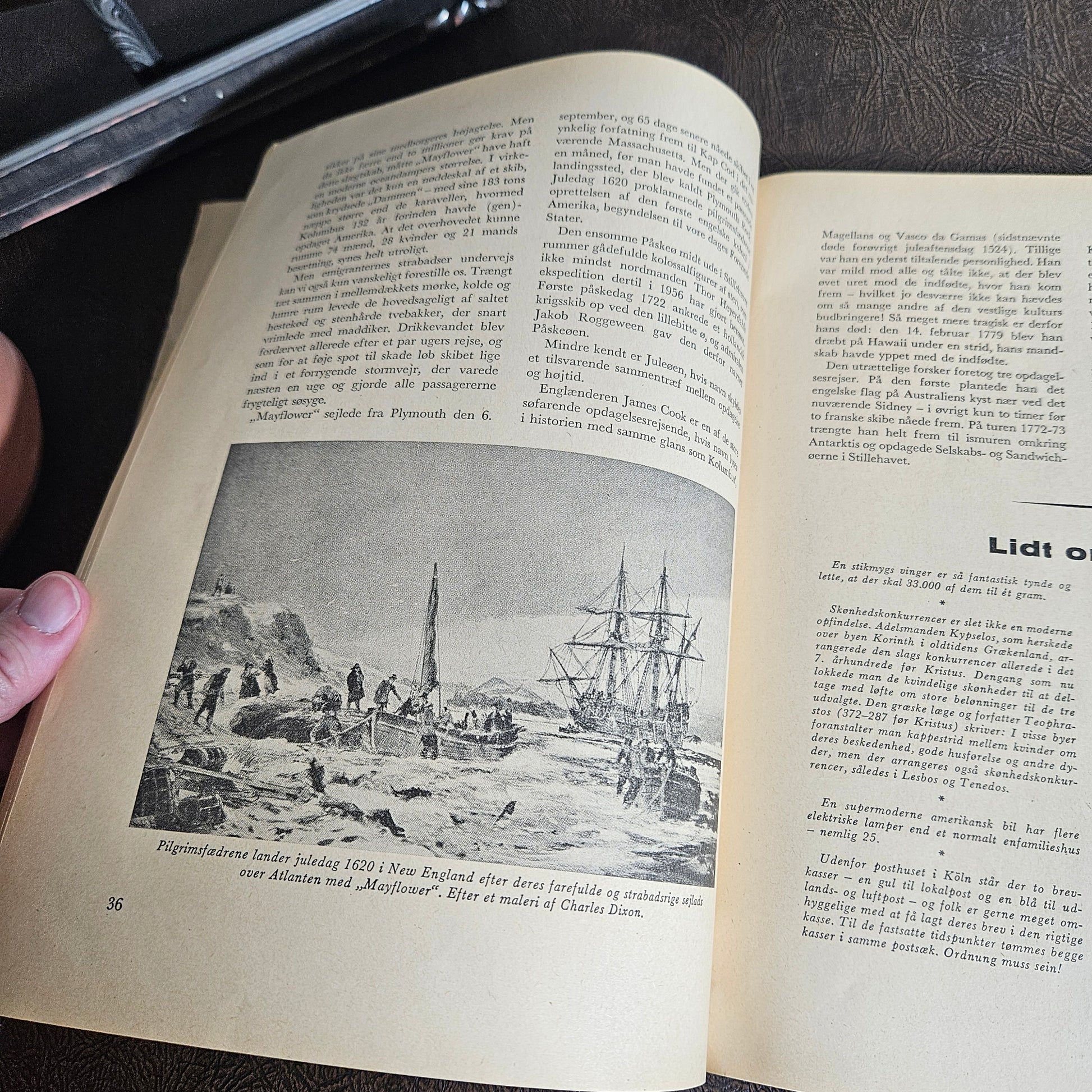 Mid-century Danish Christmas book with nostalgic seasonal imagery