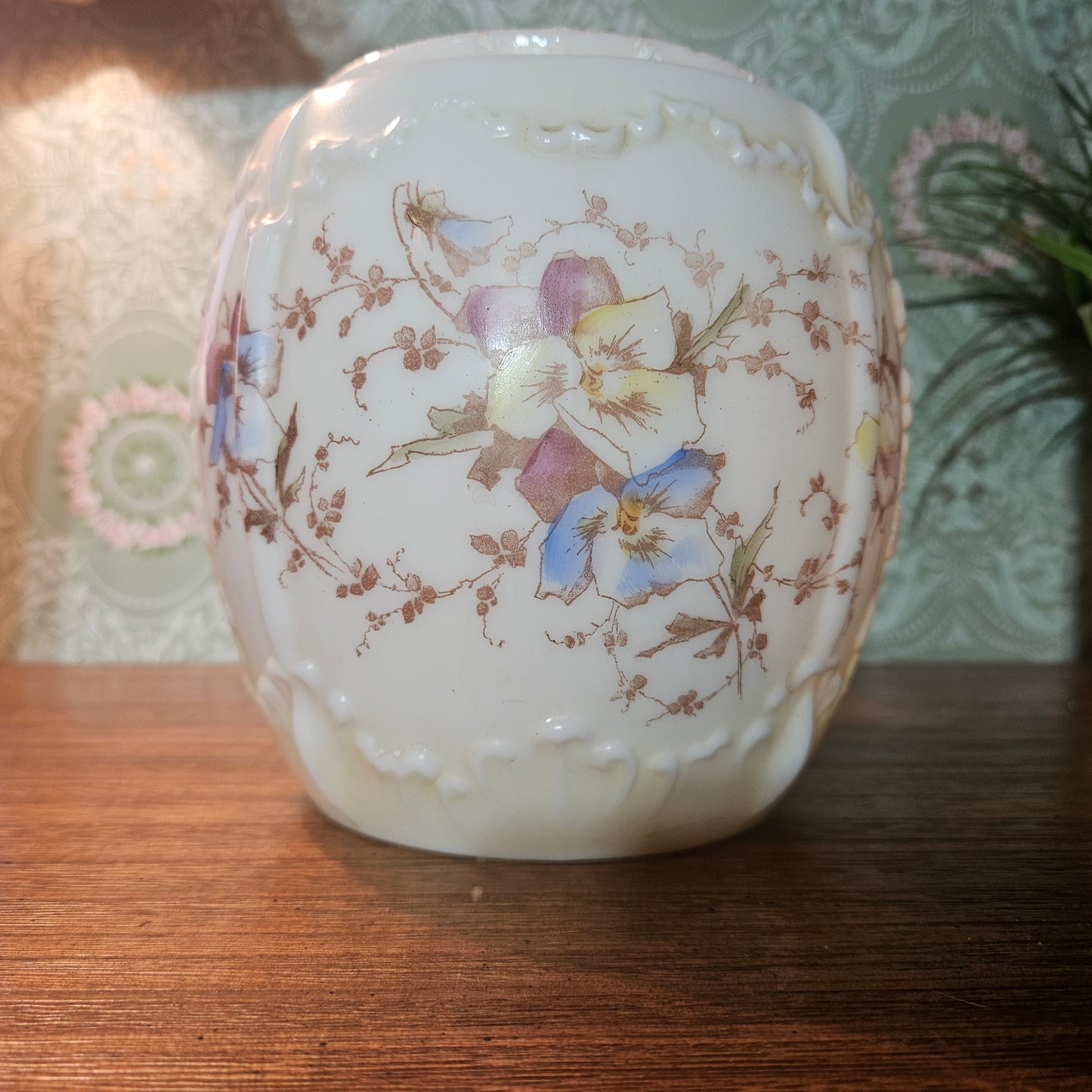 Wave Crest Milk Glass Biscuit Jar Body