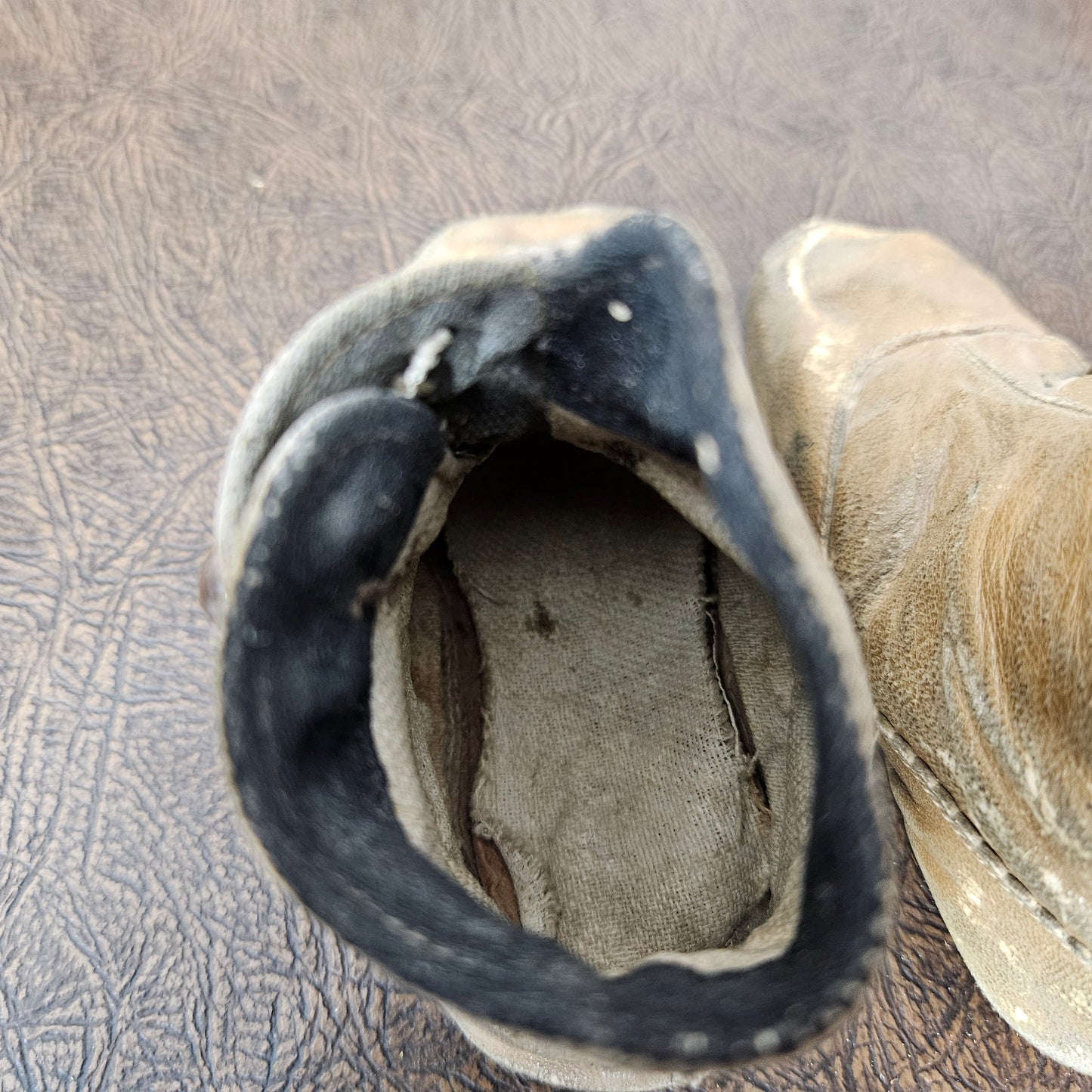 Antique Button Up Baby Shoes Leather Infant Boots