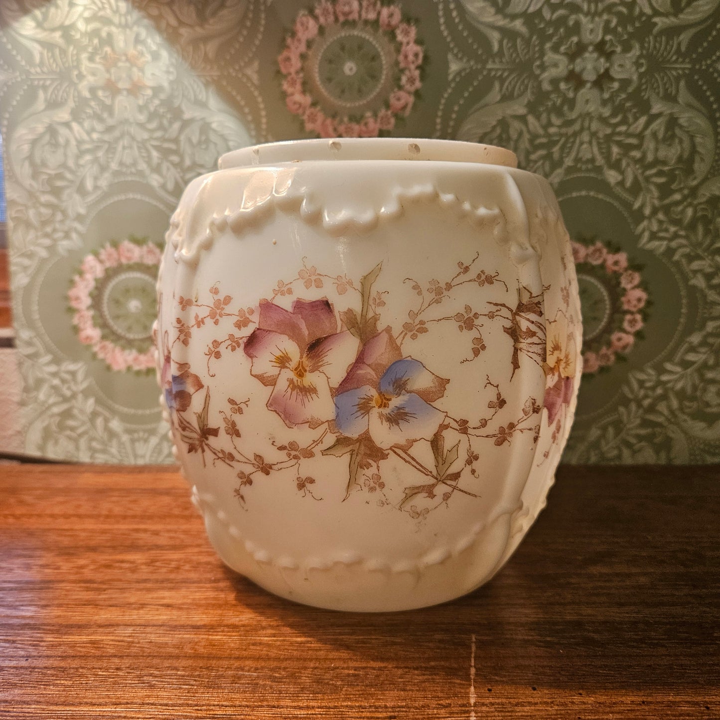 Wave Crest Milk Glass Biscuit Jar Body