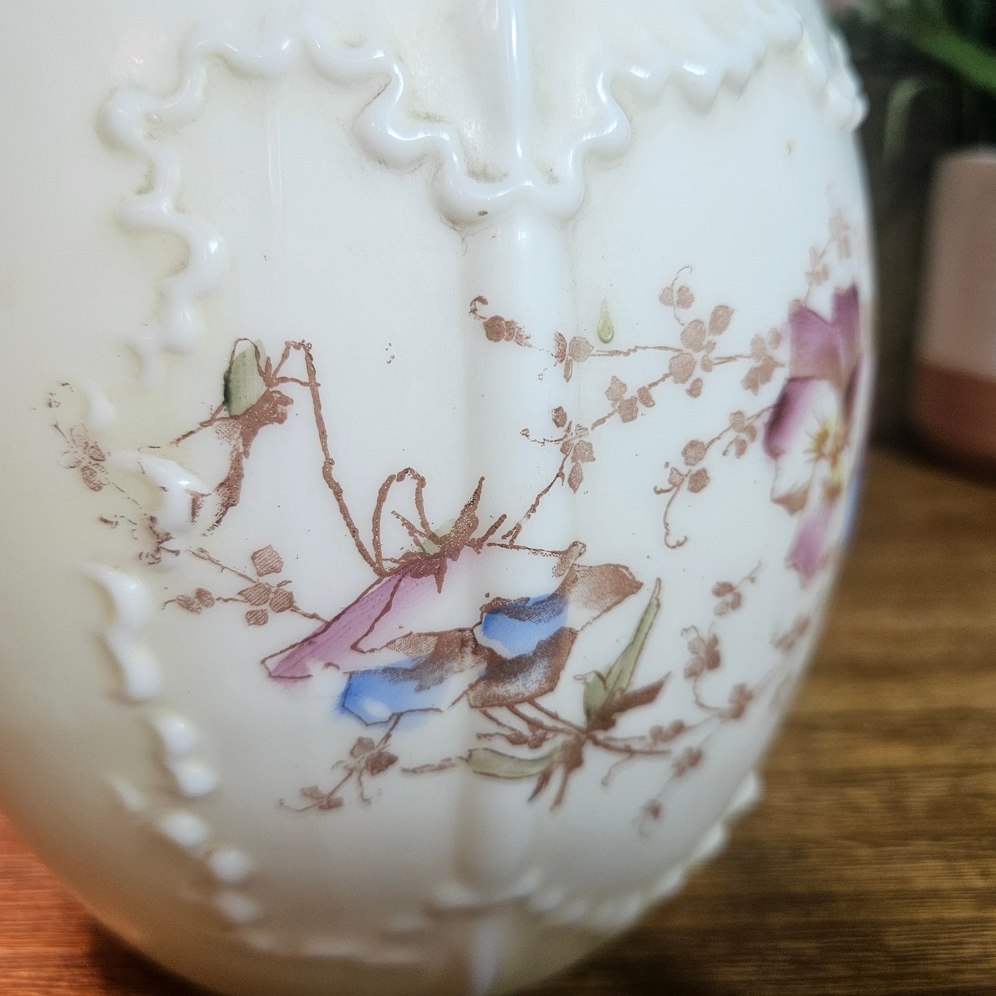 Wave Crest Milk Glass Biscuit Jar Body