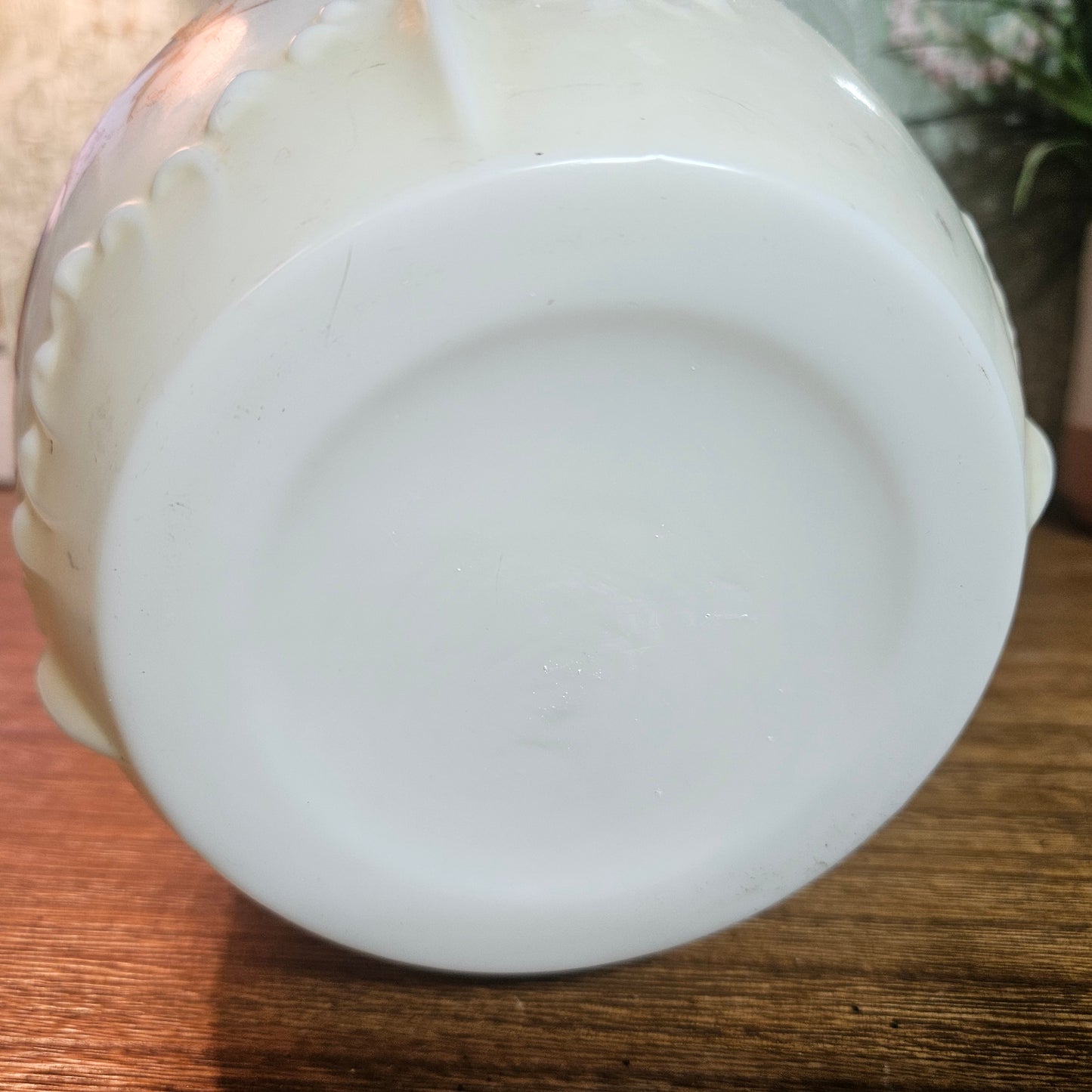 Wave Crest Milk Glass Biscuit Jar Body