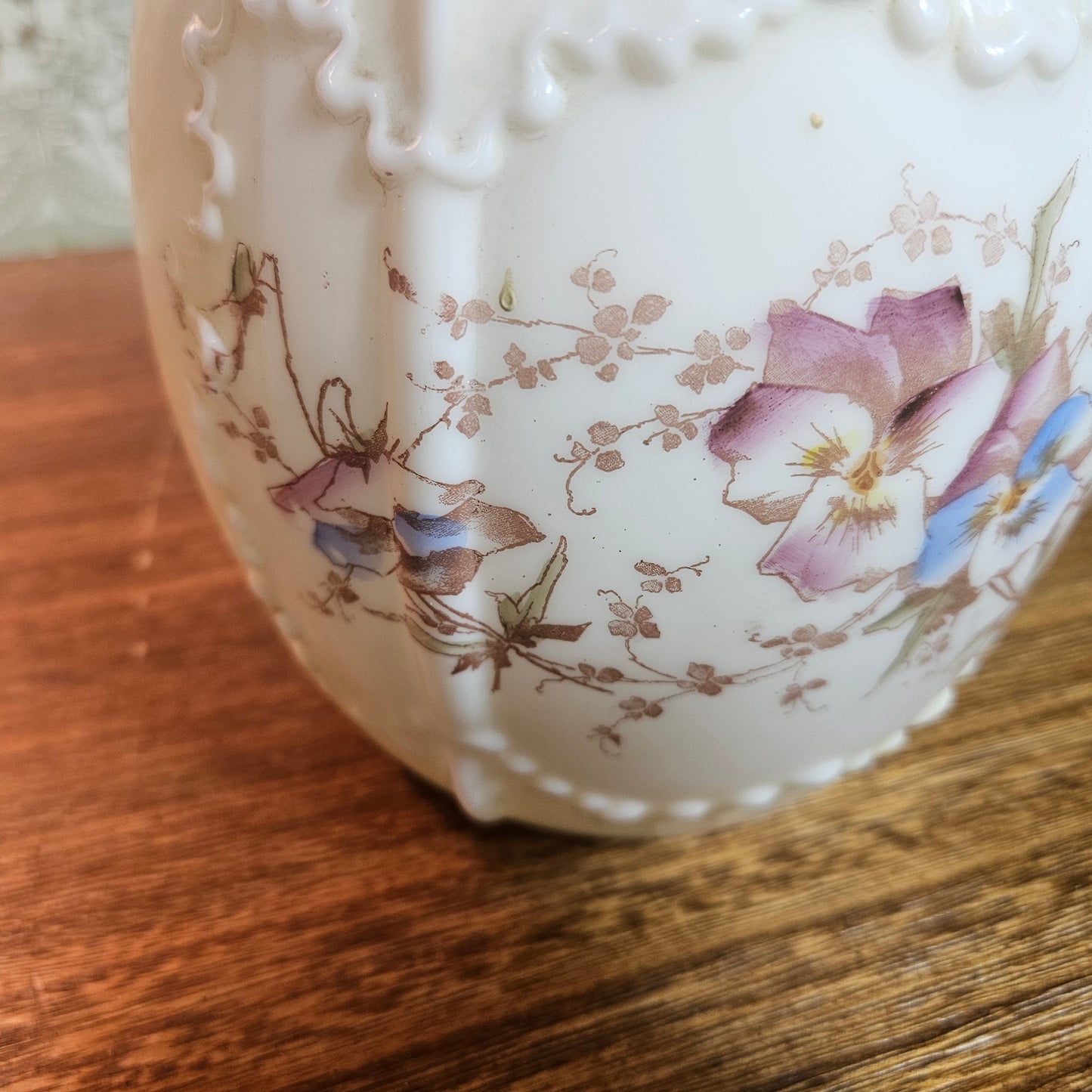 Wave Crest Milk Glass Biscuit Jar Body