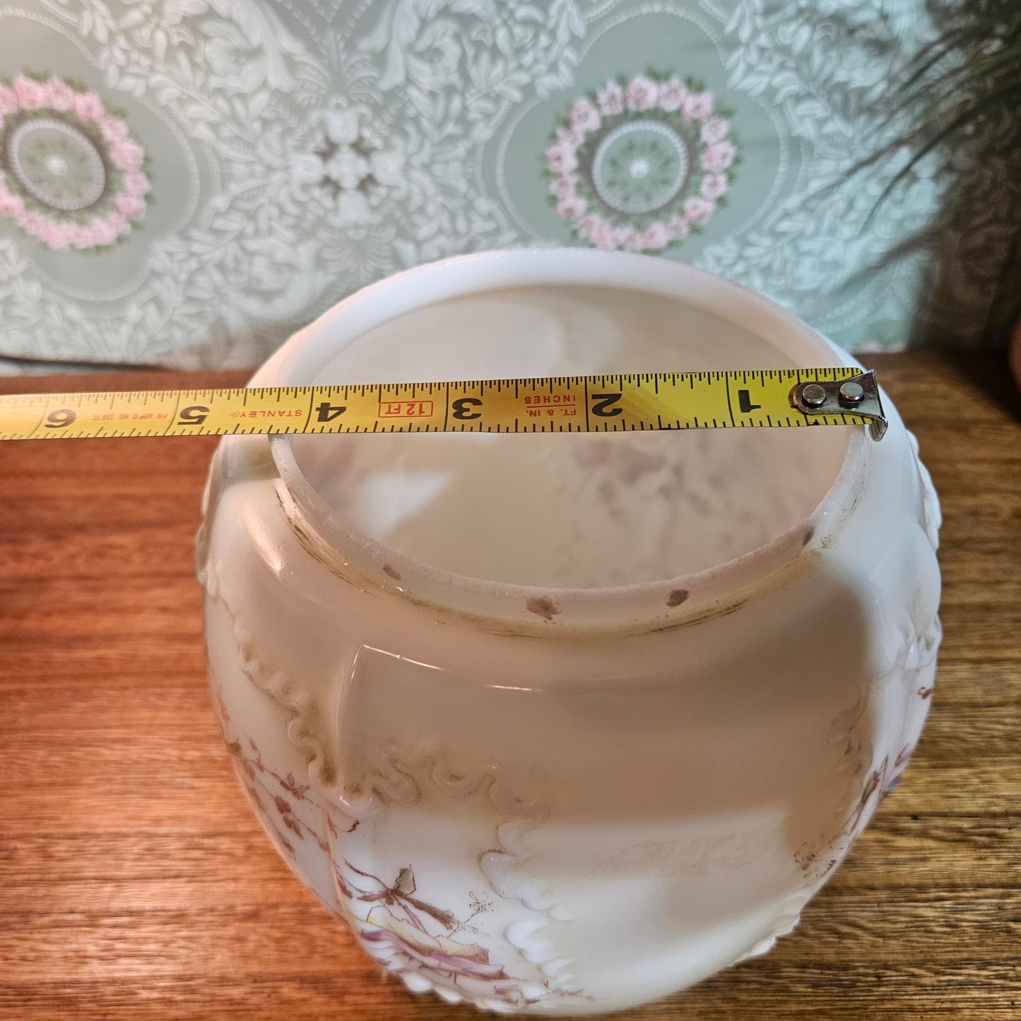 Wave Crest Milk Glass Biscuit Jar Body
