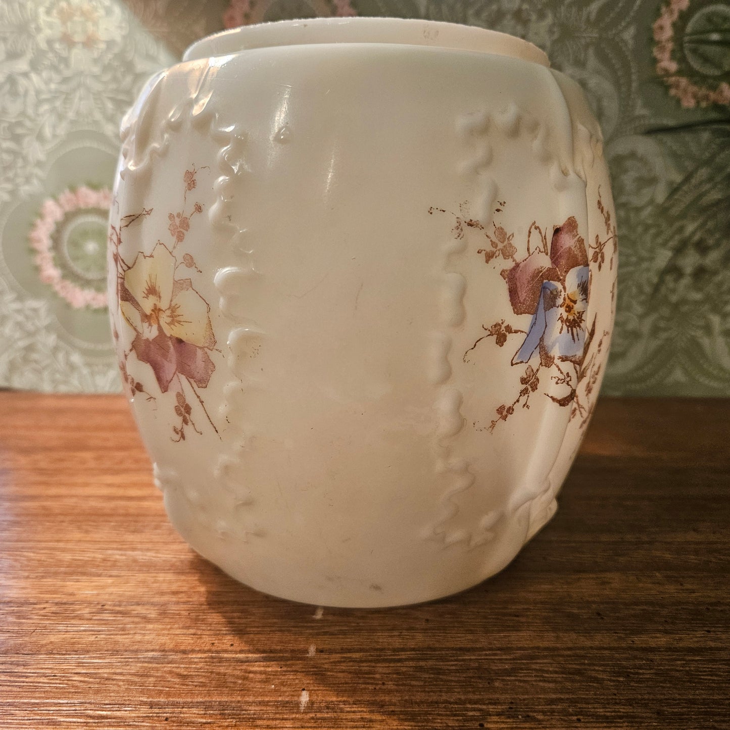Wave Crest Milk Glass Biscuit Jar Body